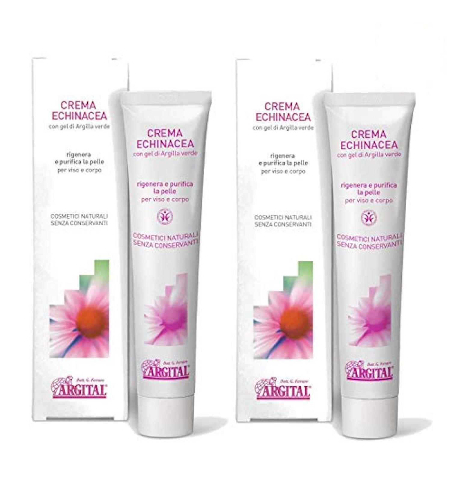Echinacea Cream with Green Clay Gel for Face and Body 75 ml Argital (2 x 75 ml)