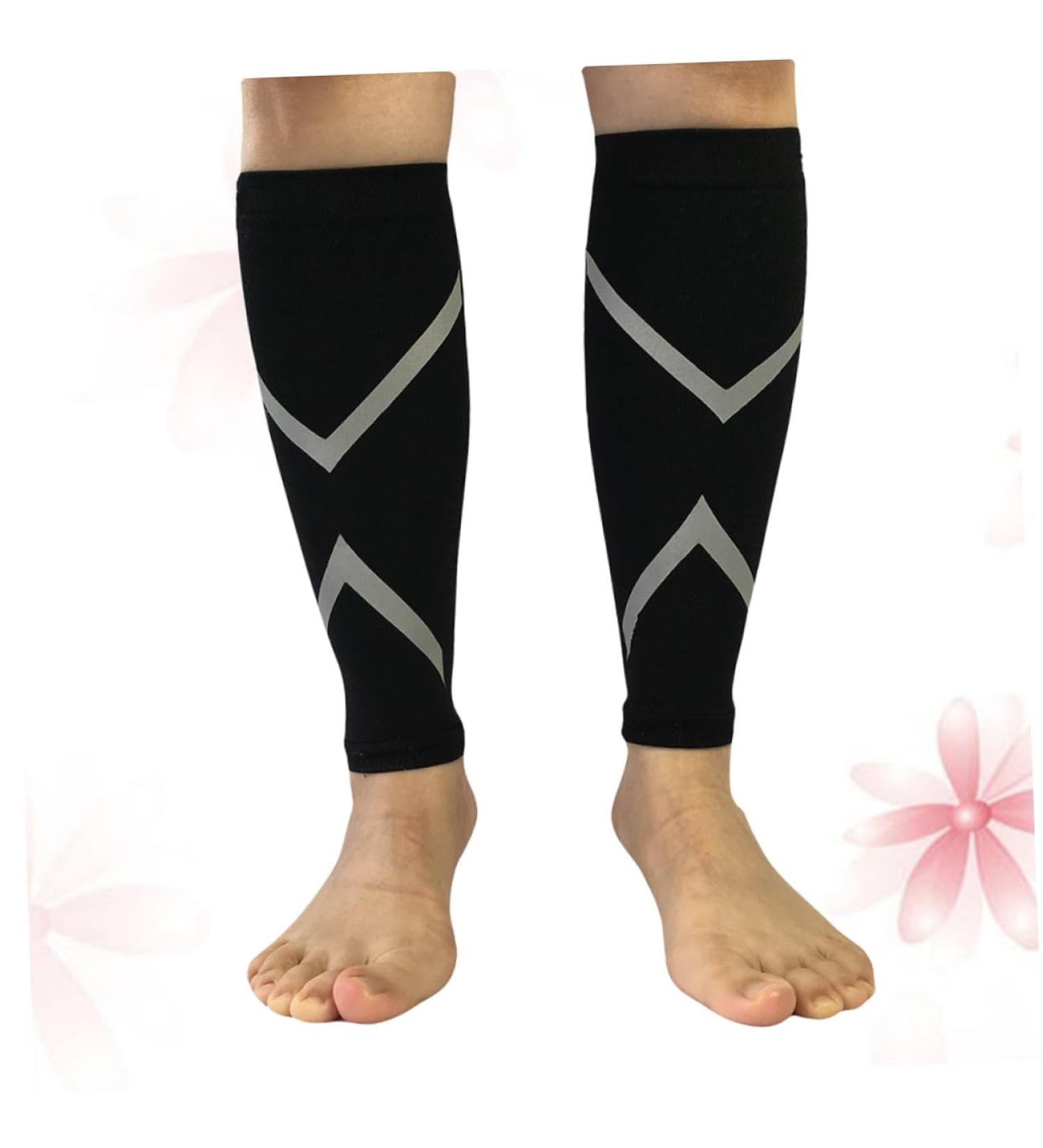 Mobestech Compression Socks - Calf Sleeves for Football & Night Runs | Large Black - Buy Online on GoSupps.com