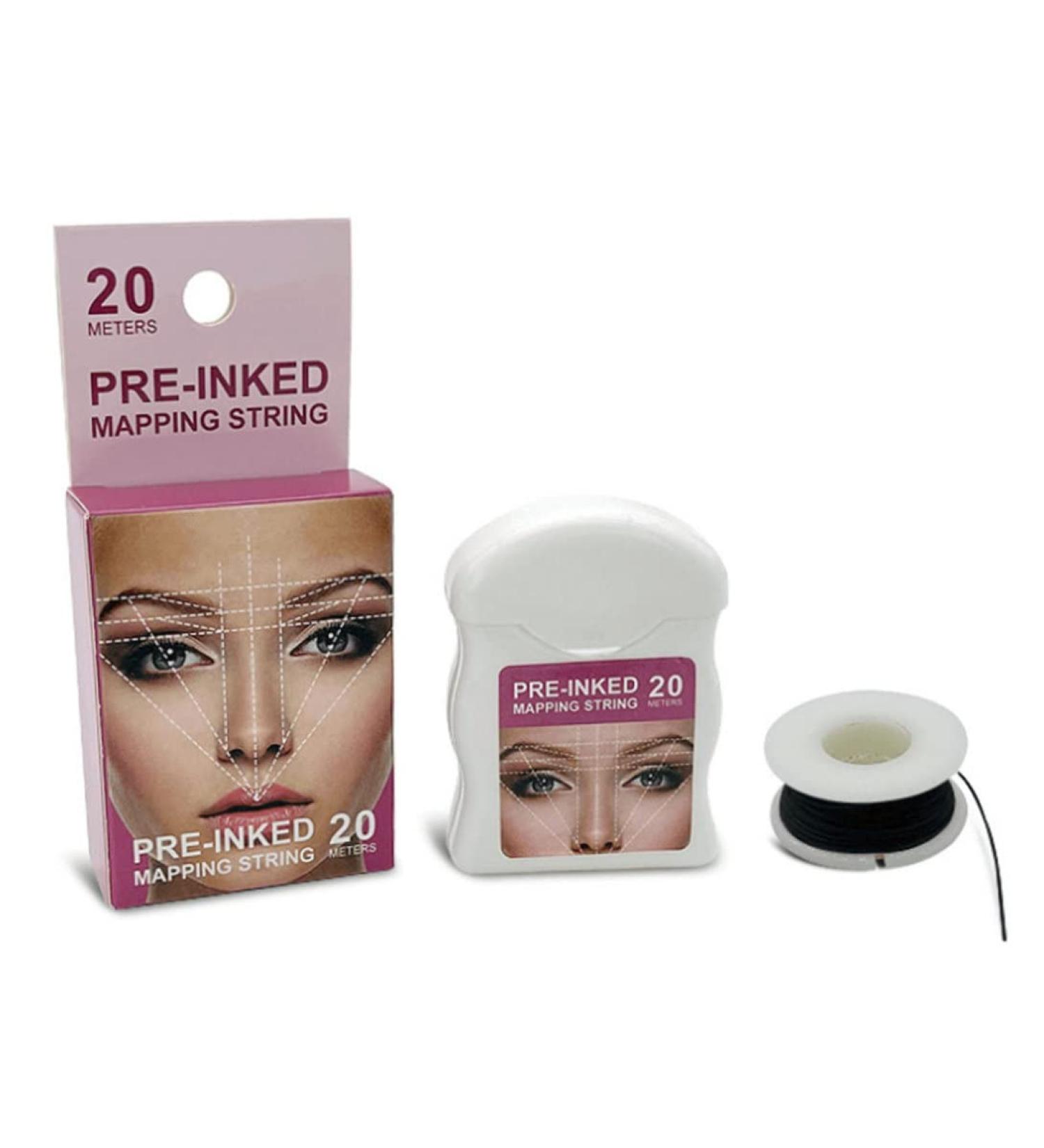 Eyebrow Mapping String Pre-Inked Microblading Mapping String Microblading Brows String Supplies Eyebrow Tool Black - Buy Online on GoSupps.com