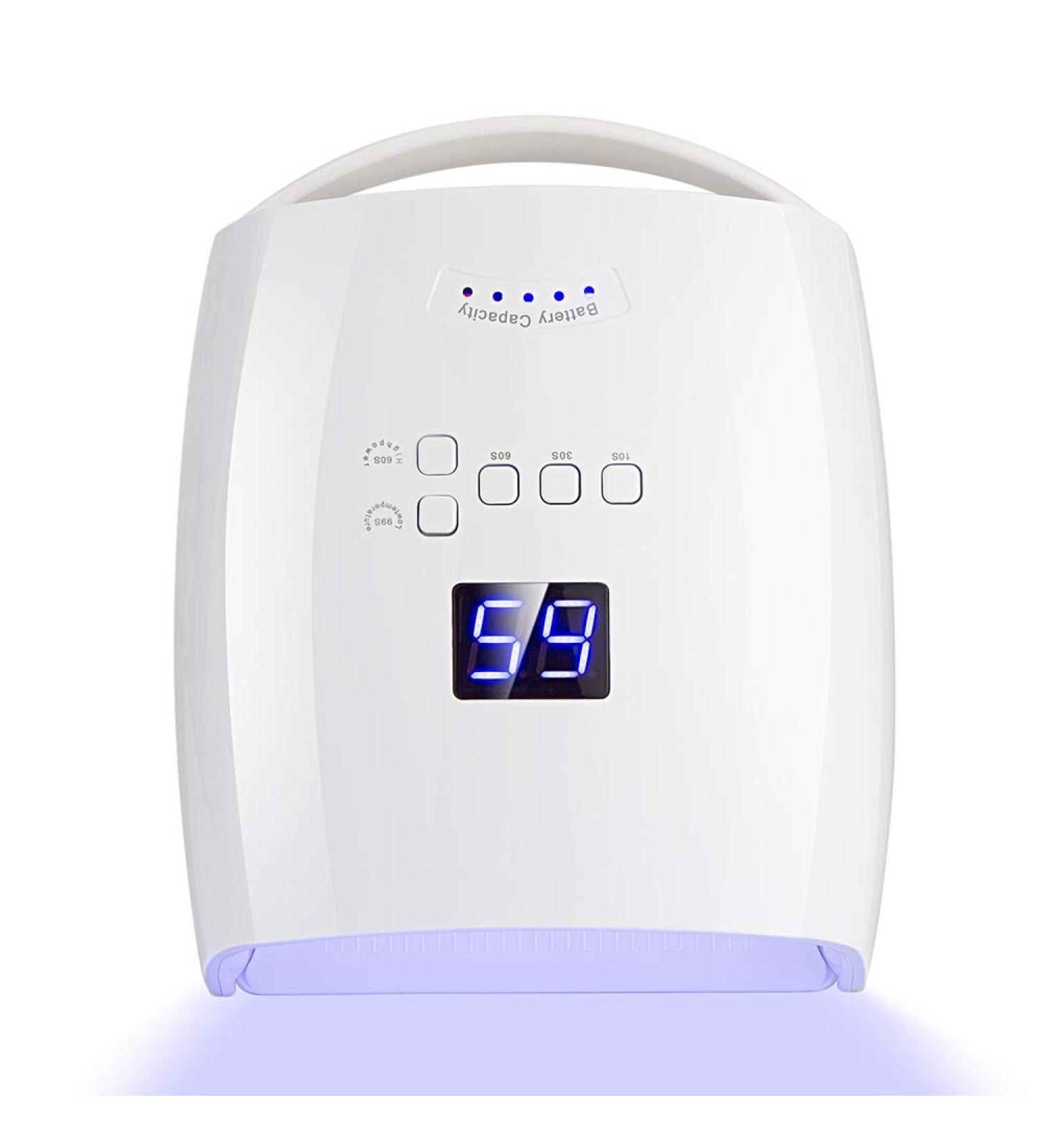 Ayshone 48W Rechargeable UV LED Nail Lamp - Cordless Professional Gel Nail Light for Home and Salon (White) - Buy Online on GoSupps.com