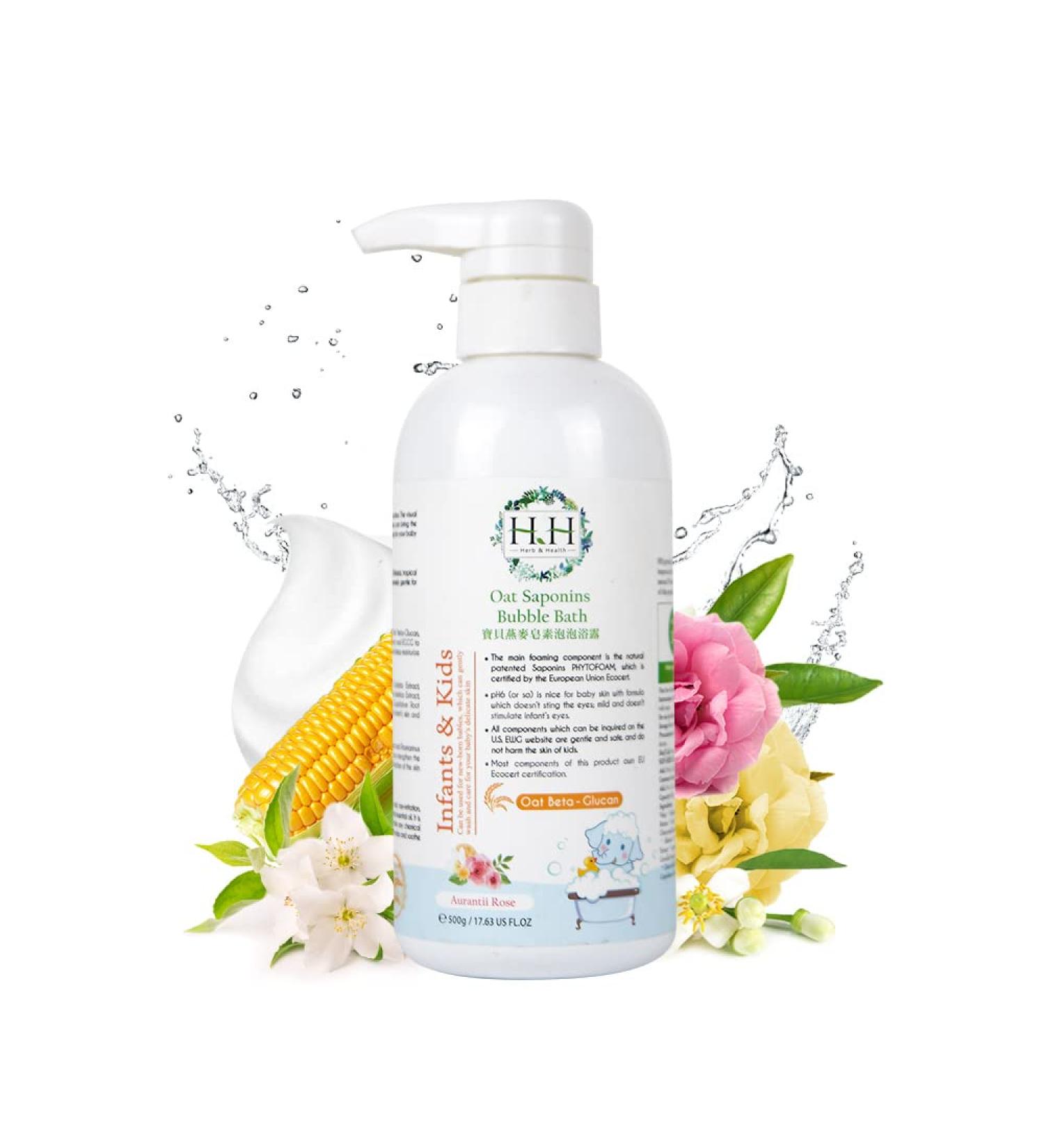 HH Oat Saponins Bubble Bath (500g) - Luxurious Aurantii Rose for Relaxation | International Shipping Available - Buy Online on GoSupps.com