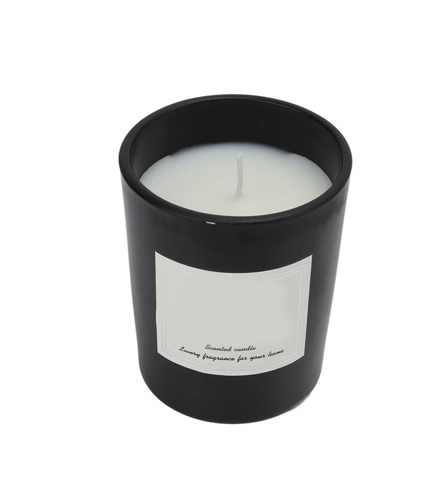 Scented Soy Wax Candle - Long Lasting 55 Hours Strong Fragrance Aromatherapy Gift for Home & Bedroom - Black Cup Black Gentleman - Buy Online on GoSupps.com