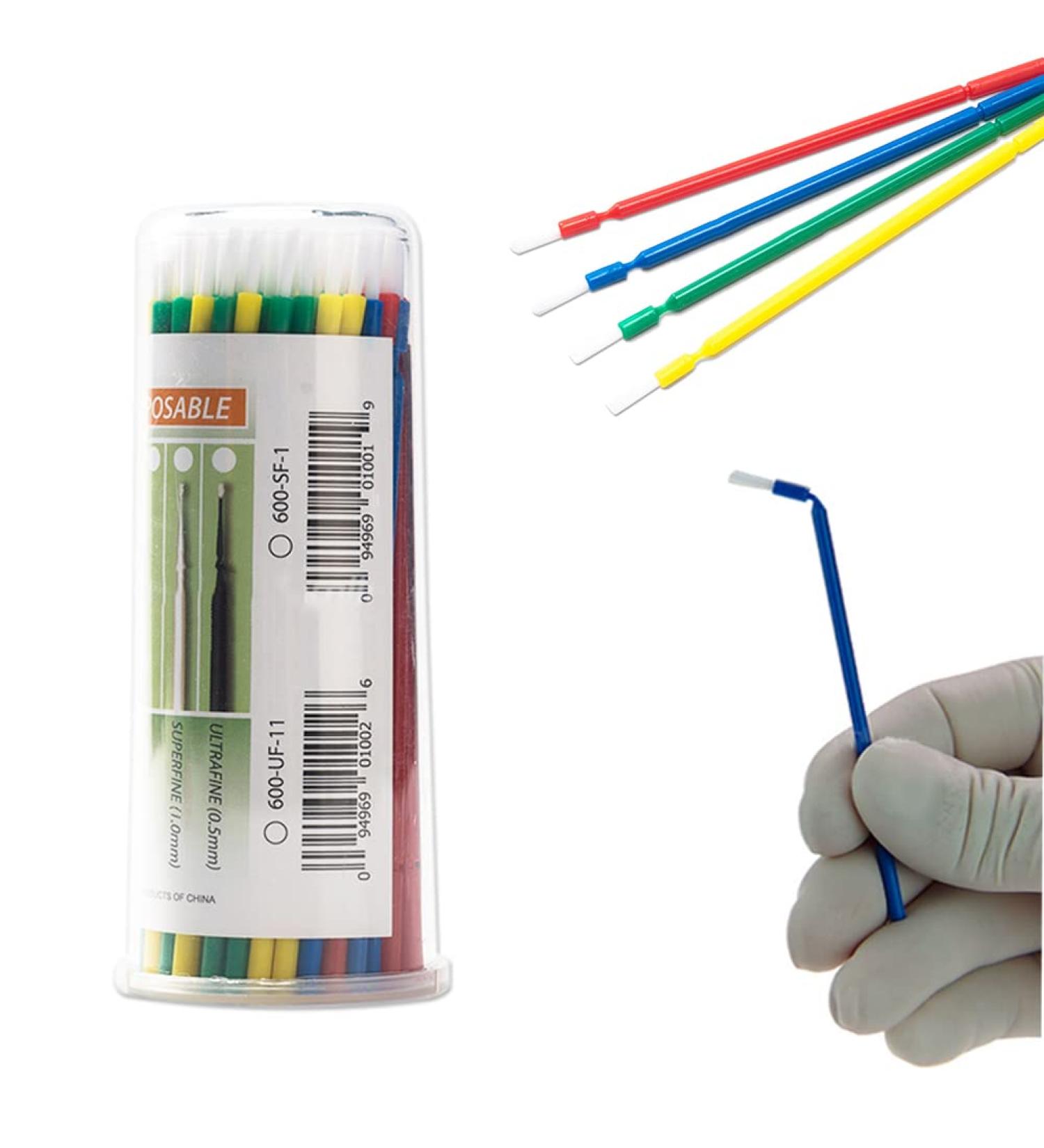SNAWOP Dental Micro Applicator - 100PCS Disposable Brushes | Bendable Oral Swab Sticks for Teeth Whitening & Cleaning | 4 Colors Available - International Shipping - Buy Online on GoSupps.com