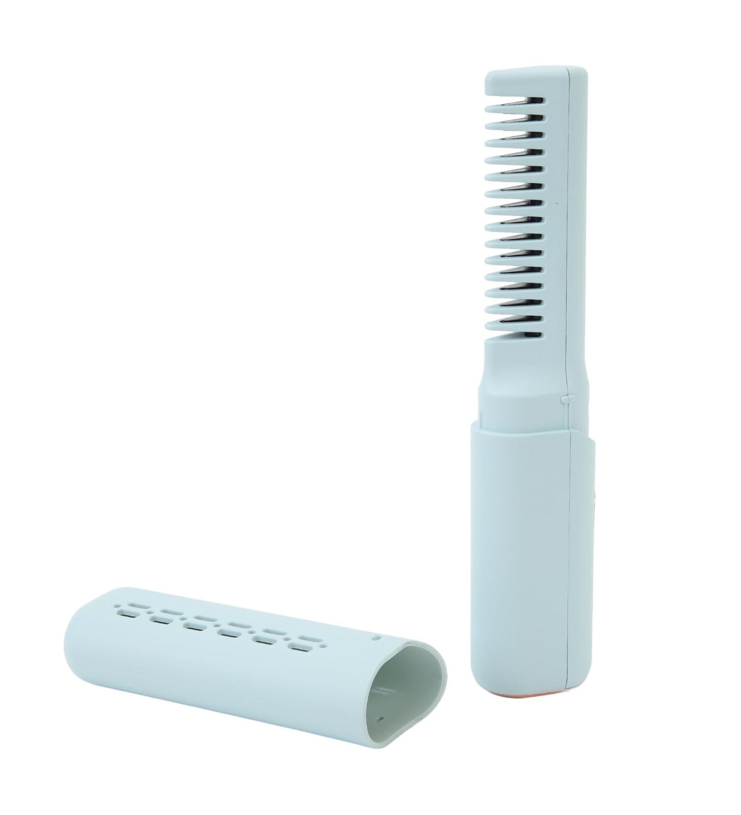 Cordless Hair Straightener Brush - Portable Rechargeable Adjustable Temp for All Hair Types - Travel-Friendly (Purple/Blue - Buy Online on GoSupps.com