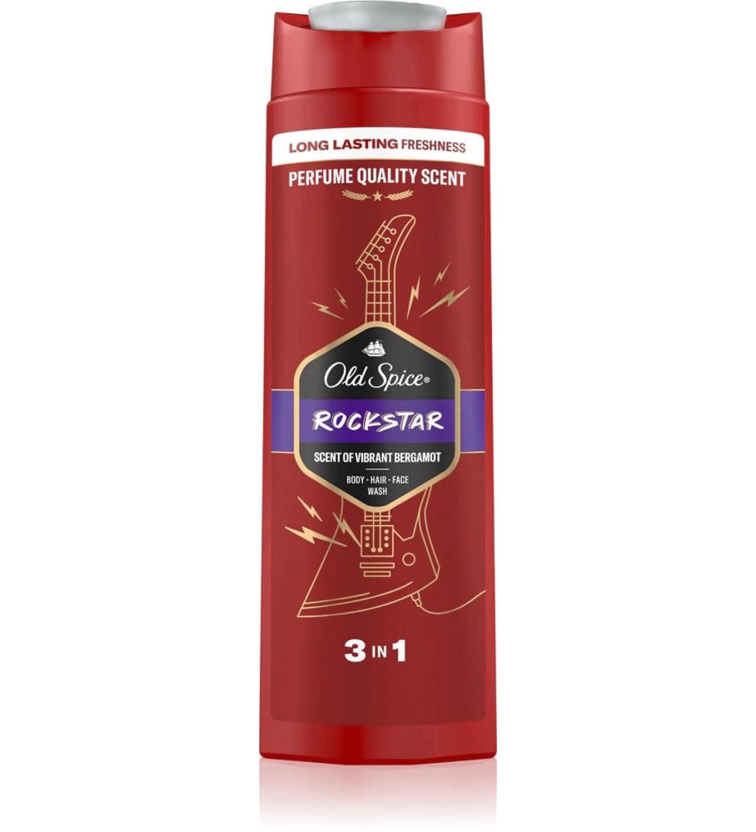  Old Spice Old Spice Rockstar Shower Gel & Shampoo for Men 250ml 3-in-1 Shampoo for Hair Face and Body - Buy Online on GoSupps.com
