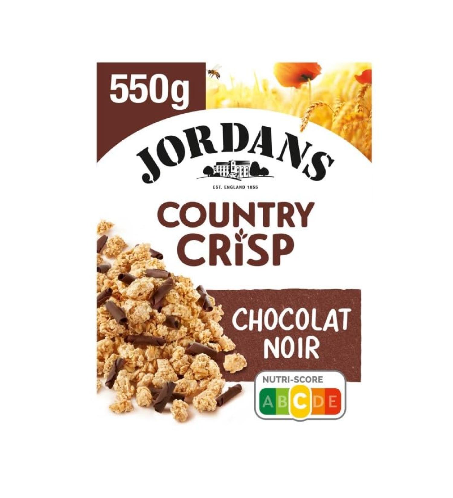 JORDANS - Jordans Country Crisp Chocolat Noir 550G - Lot De 4 - Vendu Par Lot - Buy Online on GoSupps.com