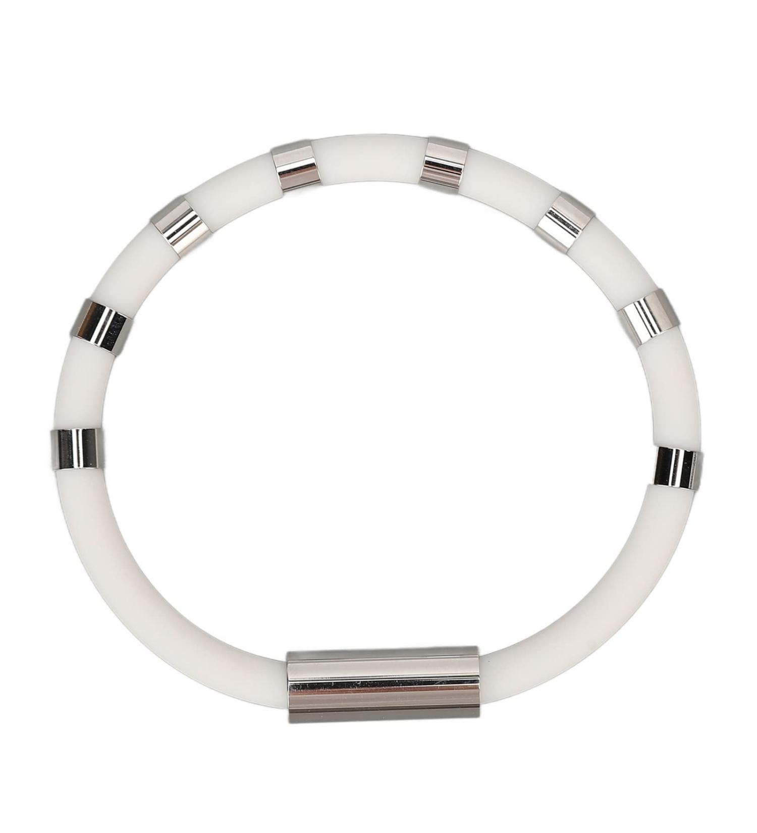 Penrux Anti-Static Bracelet - Adjustable Silicone 8 Loops for Men & Women | Remove Static - White - Buy Online on GoSupps.com