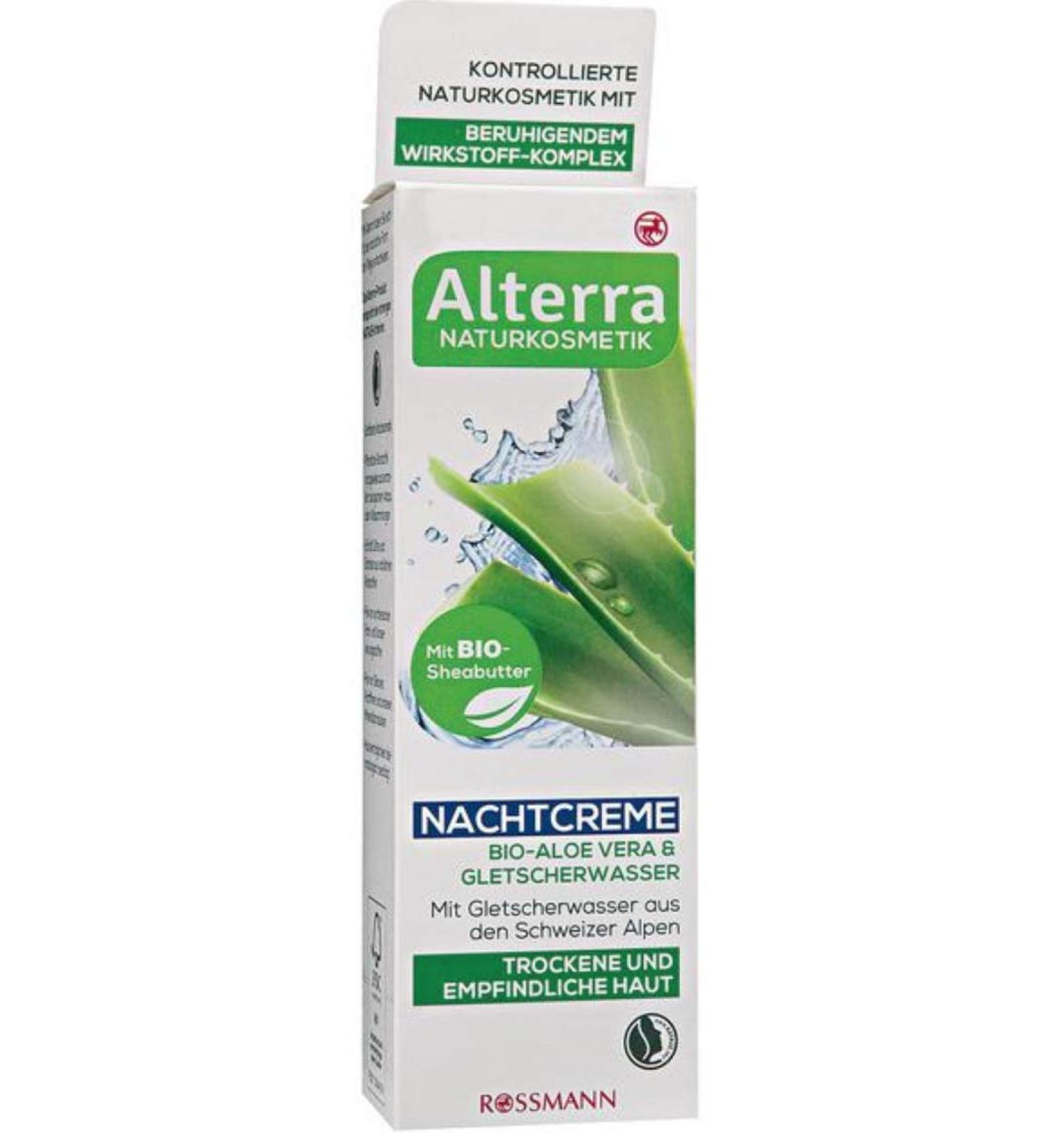 Alterra Night Cream Bio Aloe Vera for dry and sensitive skin 50 ml