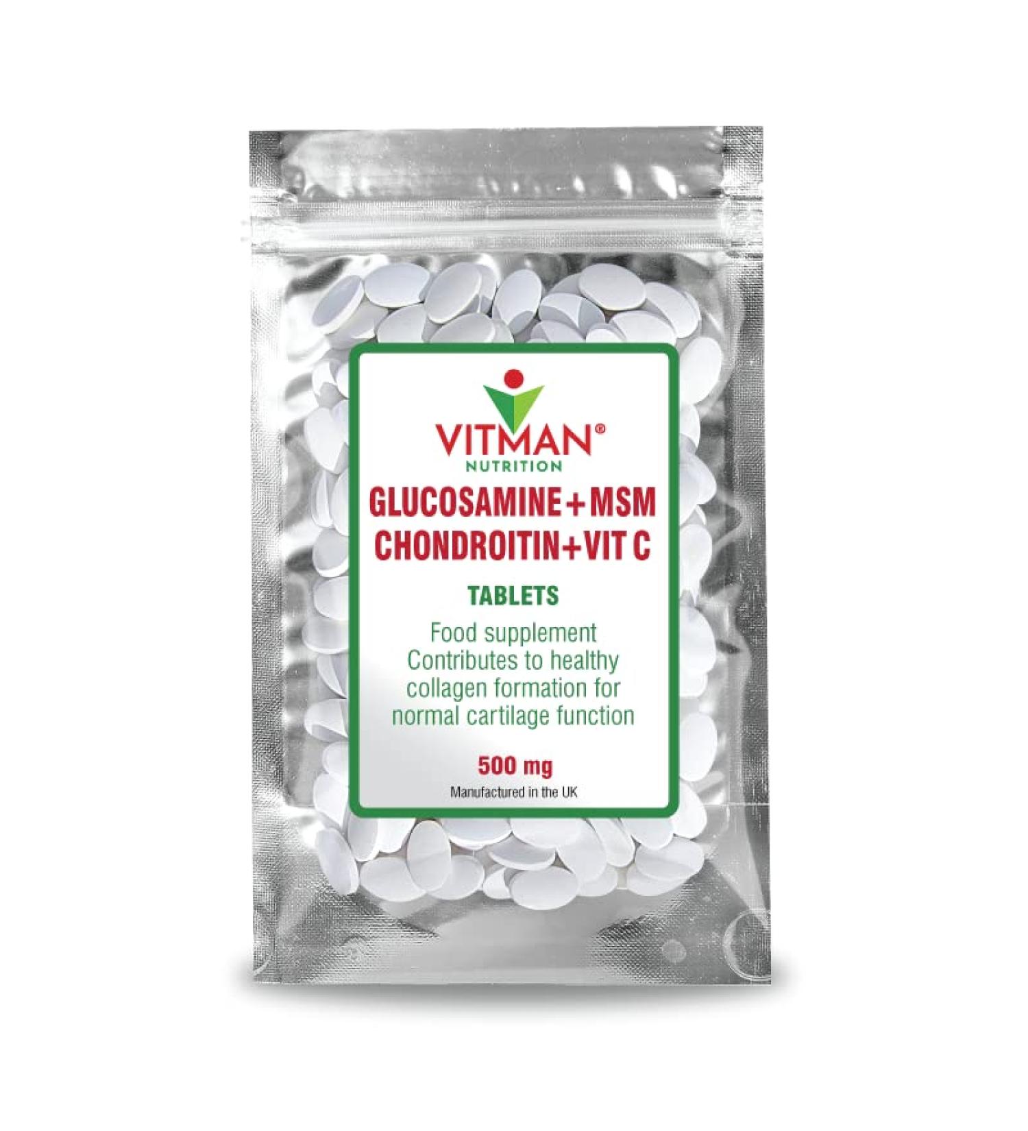 Glucosamine Chondroitin MSM Complex Tablets - 180 Count for Joint Inflammation and Bone Health - Buy Online on GoSupps.com