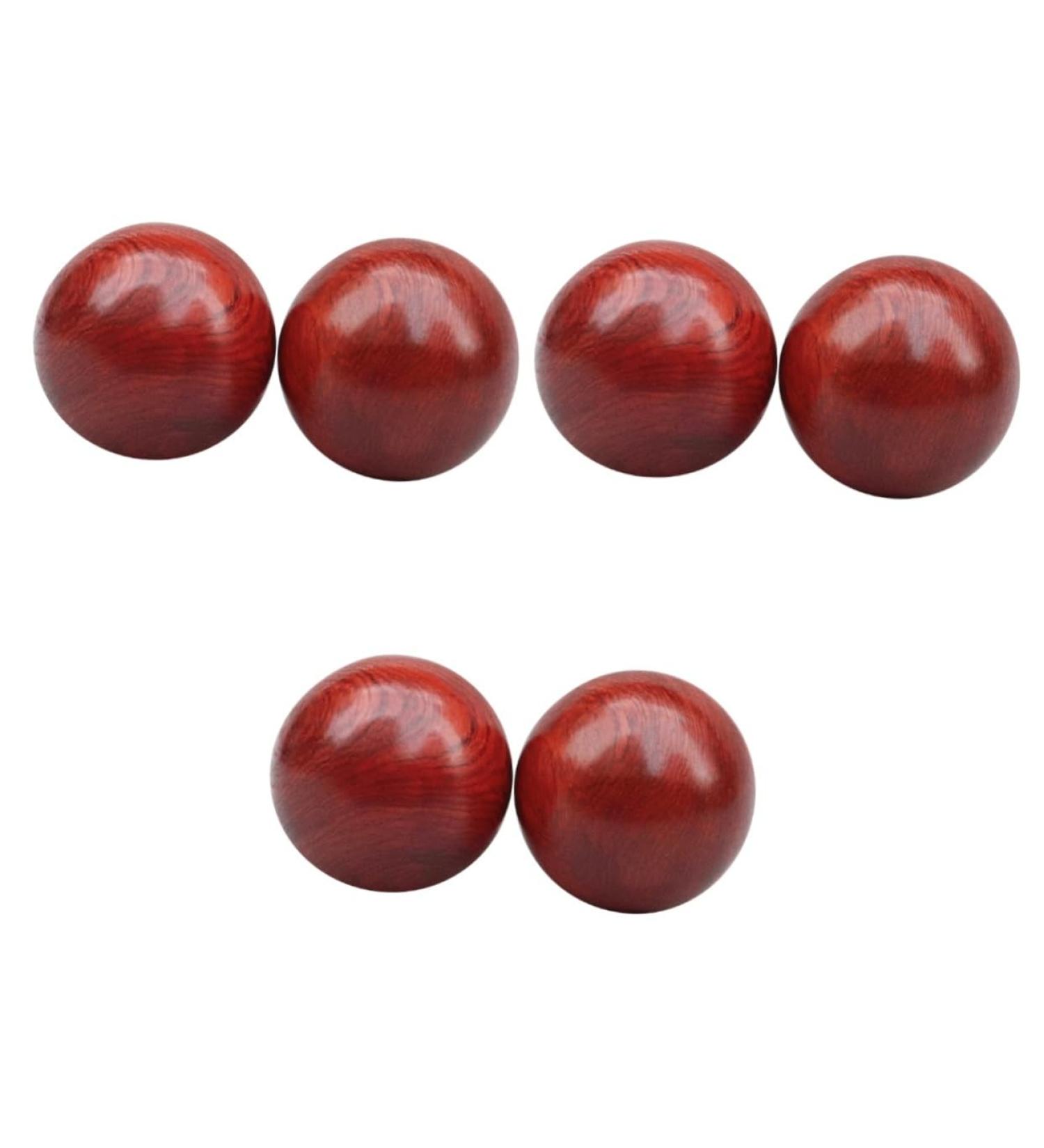 Healvian 6 StK Meditation Balls | Chinese Health Massage Tool for Stress Relief | Mahogany Fitness Balls for Hand and Wrist Therapy - Buy Online on GoSupps.com