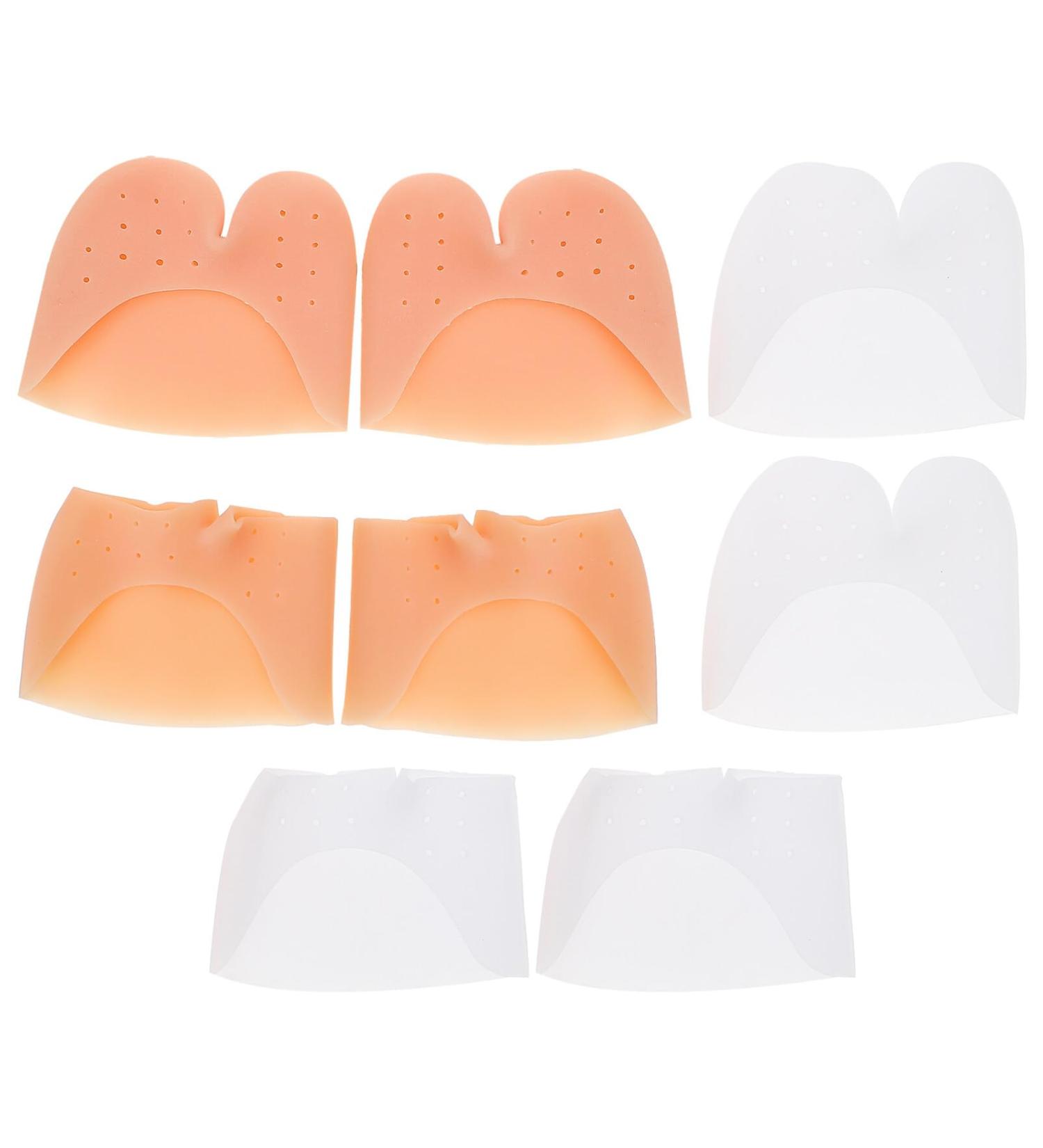 LALAFINA 4 Pairs Toe Cover Silicone Remover Foot Protectors for Feet Silicone Toe Sleeves Metatarsal Cushioning Silicone Pointe Toe Pad Cushioning Toe Caps Feet Pads Anti-wear Pads