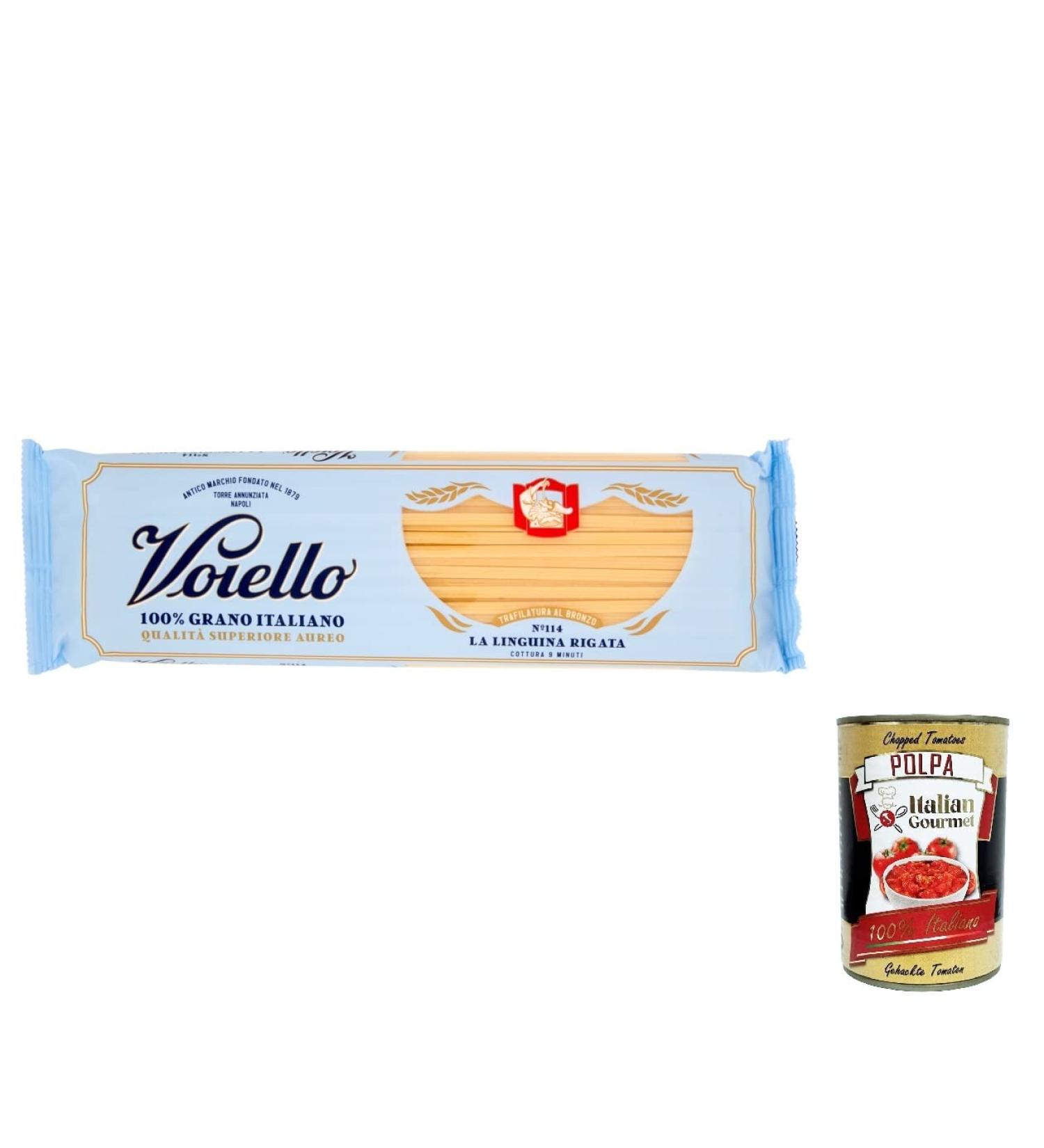 Barilla Voiello Pasta Lingina DIFFERENT PASSA 100 ITALSEANSE n14 500 g + Italise gourmet gourmet polpa 400 g - Buy Online on GoSupps.com
