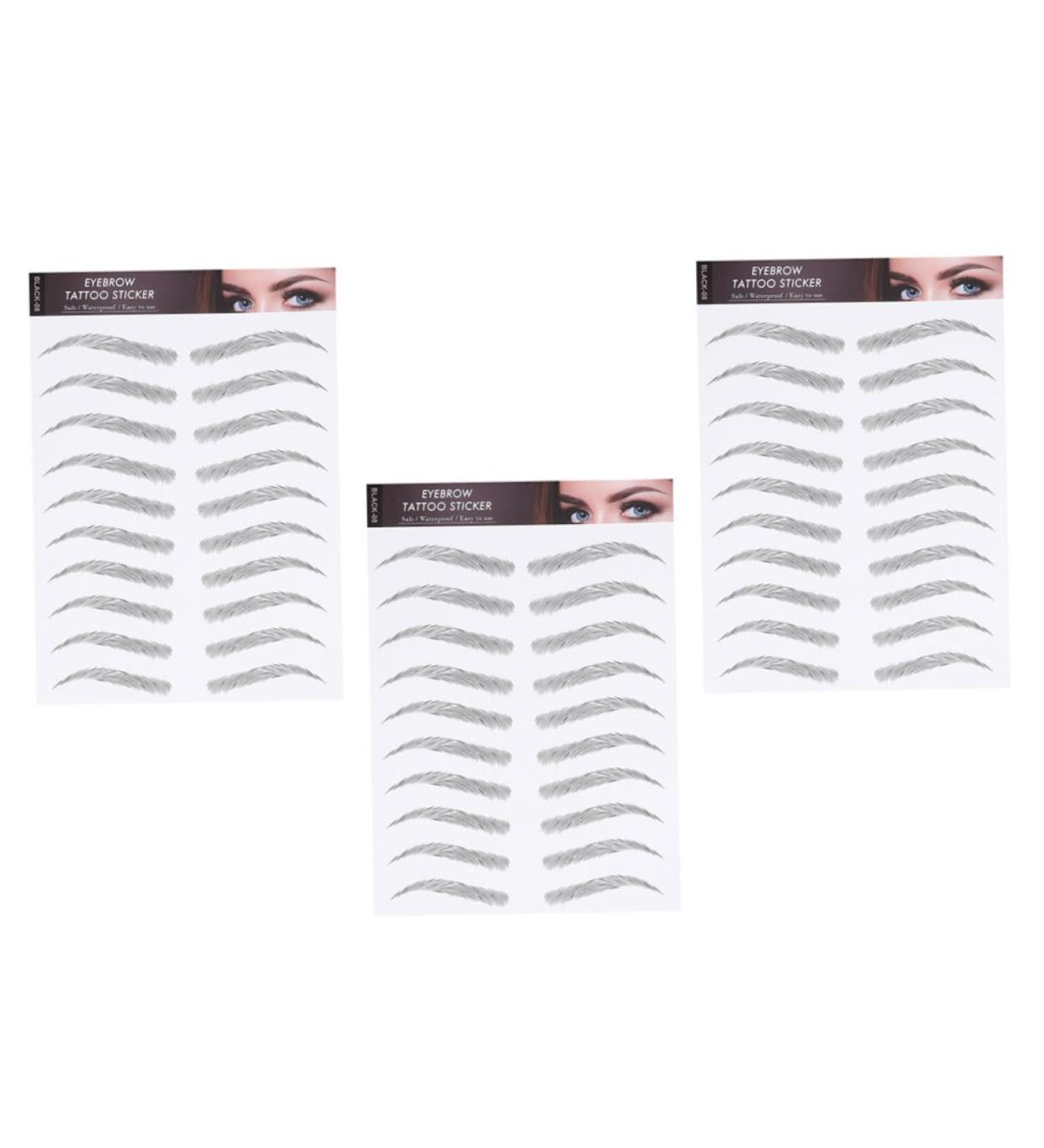 POPETPOP Iaff Sticker 3 Sheets Waterproof Eyebrow Stickers Mens Stickers False Eyebrows Cosmetics Transfer Stickers Hair - Buy Online on GoSupps.com