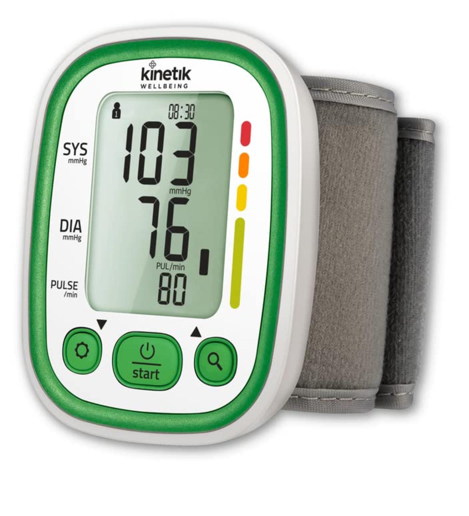 Kinetik Wellbeing Advanced Wrist Blood Pressure Monitor - NHS Approved with Universal Wrist Cuff - St John Ambulance Recommended - Buy Online on GoSupps.com
