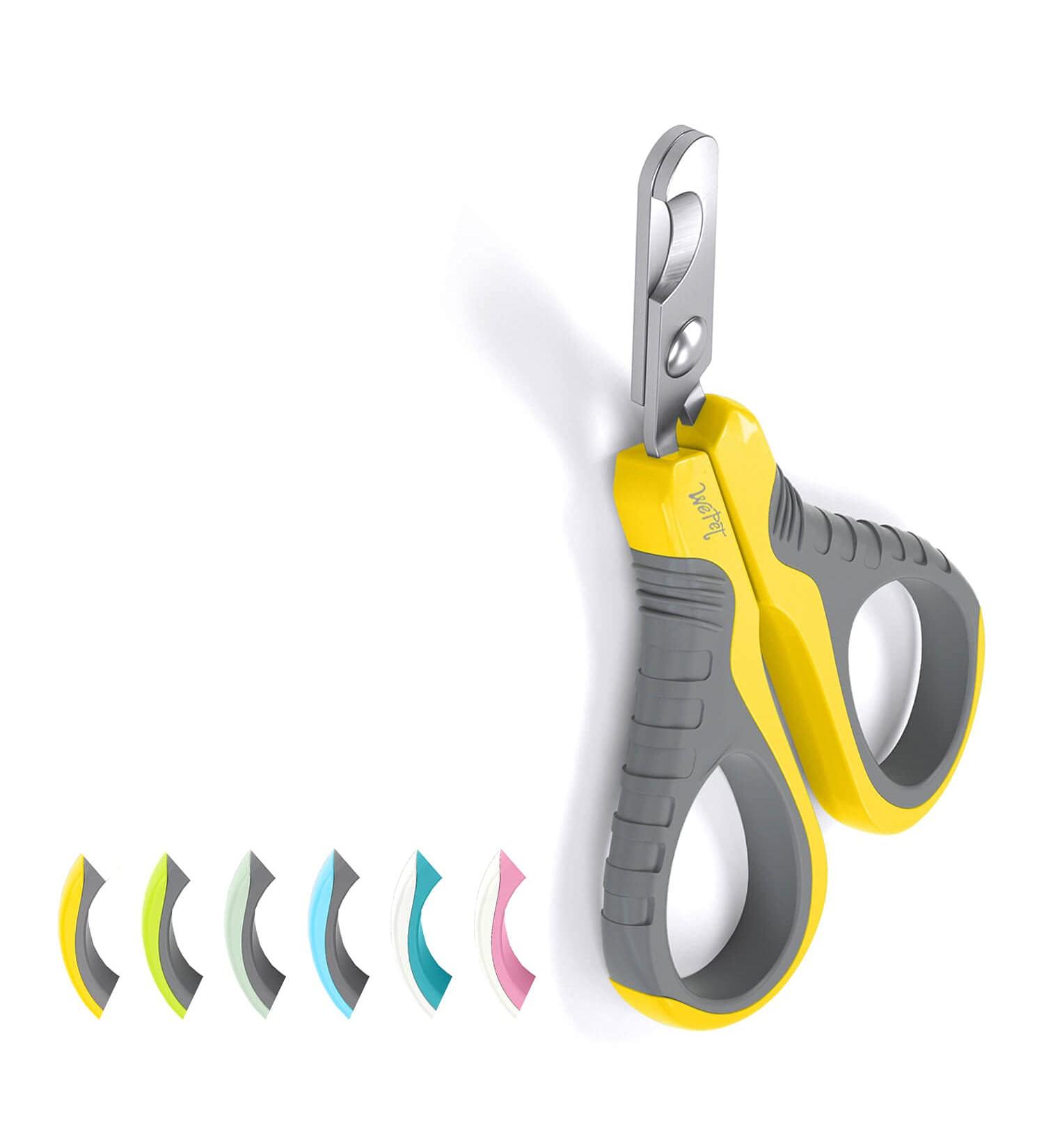 Professional Wepet Claw Scissors for Pets | Safe & Spicy Gray/Bumblebee Yellow | Ideal for Cats Dogs Kittens & Small Animals - Buy Online on GoSupps.com