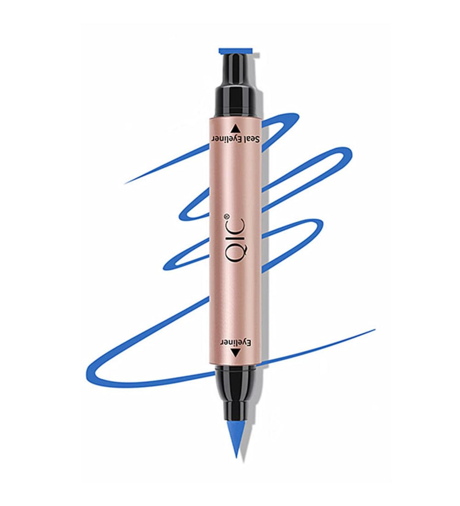 Go Ho Liquid Blue Eyeliner Stamp - Super Slim Wingliner for Cat Eyes - Long Lasting and Precise - 1 PC - Buy Online on GoSupps.com