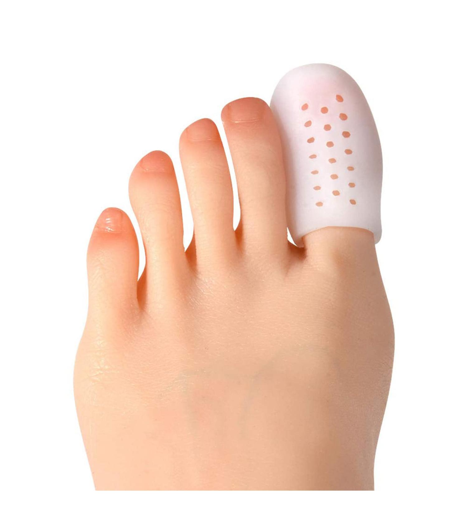 Happy Feet 6 Pcs Toe Caps - Toe Protectors for Big Toe Pain - Latex Free Toe Guard for Bunions - Men and Women - Buy Online on GoSupps.com