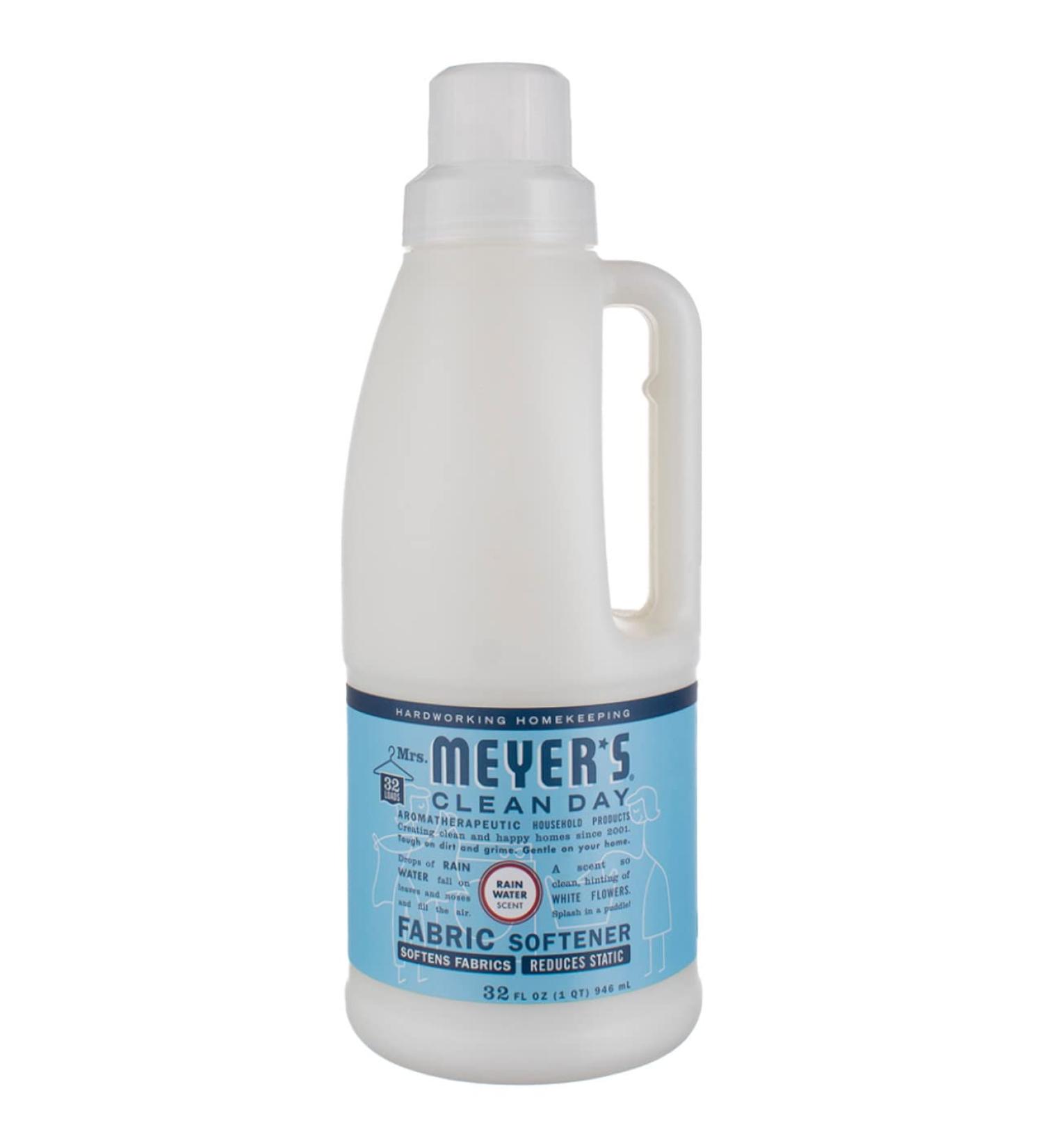 MRS. MEYER'S CLEAN DAY Liquid Fabric Softener - Rain Water Scent Essential Oils Paraben Free 32 oz - Eco-Friendly Laundry Care - Buy Online on GoSupps.com