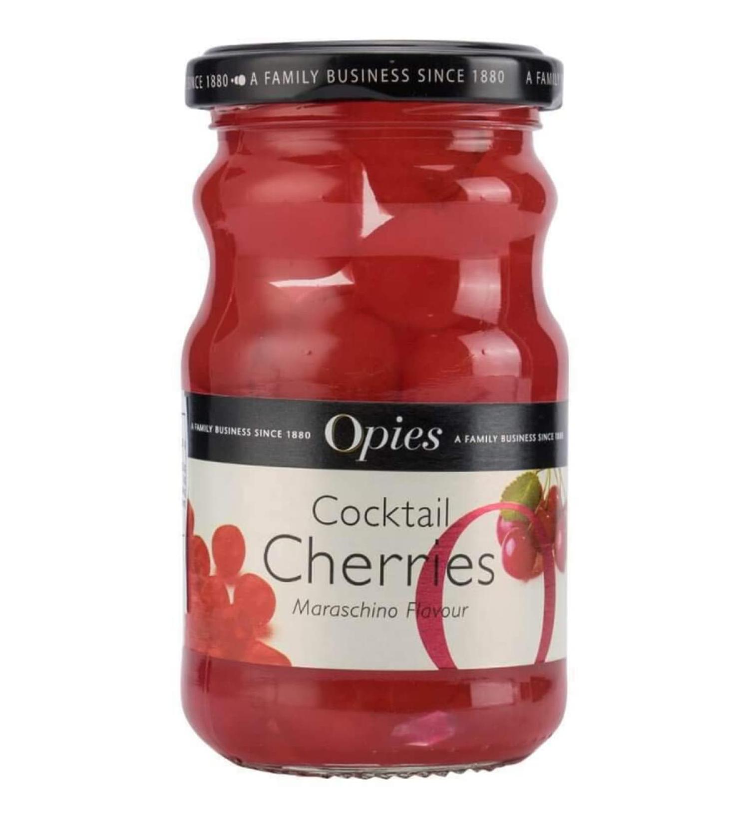 Opies Cocktail Cherries Maraschino 225g - Premium Quality Garnish - Buy Online on GoSupps.com