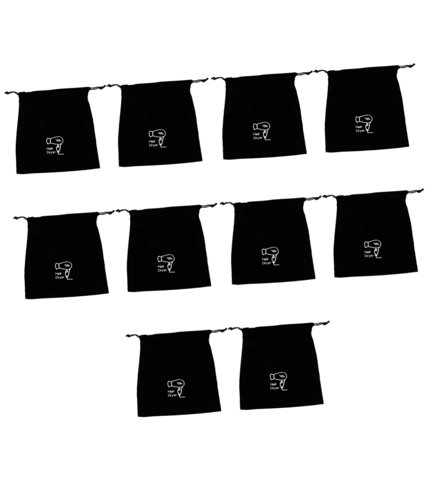 Healeved 10 Pcs Velvet Bag Travel Makeup Bag Blow Dryer Bag Hair Dryer Travel Bag Hairdryer Bag Flannel 30.00X26.00X0.50CMx5pcs Blackx5pcs - Buy Online on GoSupps.com