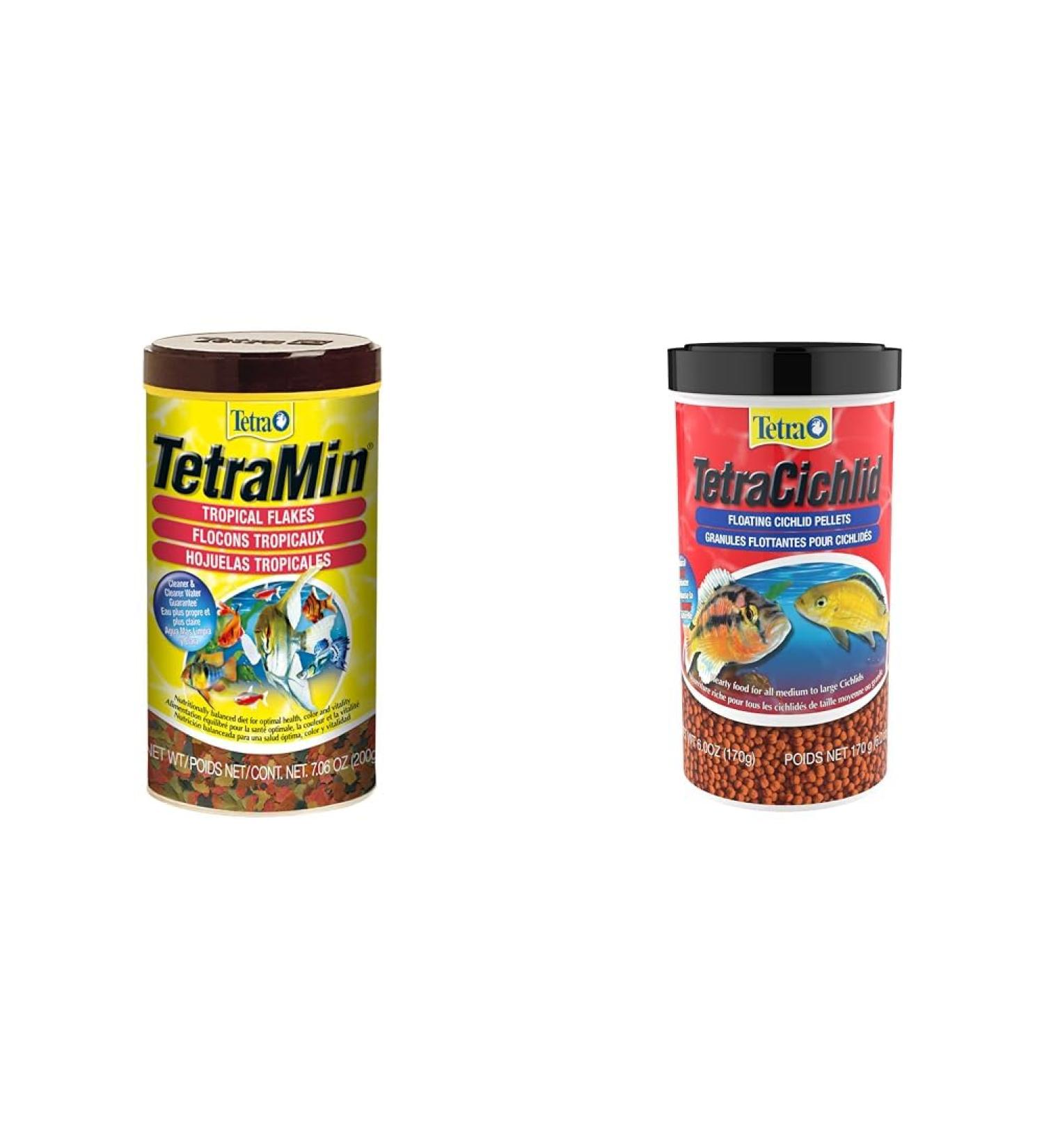 TetraMin Flakes 7.06oz 200g (Bilingual) & Cichlid Floating Pellets 6oz 170g (Bilingual) - Buy Online on GoSupps.com