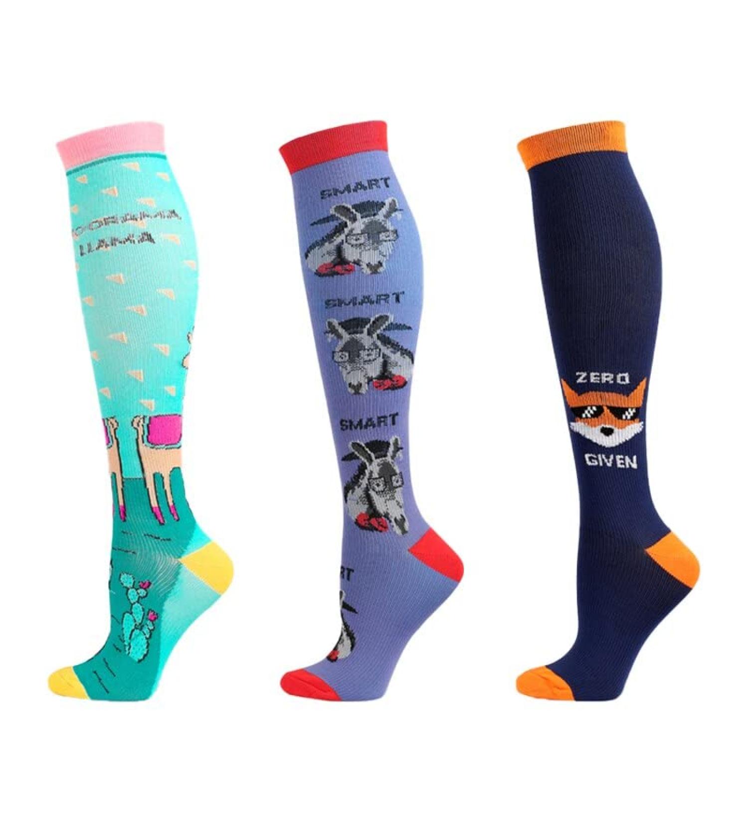 3 Pairs XXL Compression Socks for Varicose Vein, Diabetic, Sports - Men's & Women's (Color: Zh420, Size: XXL EUR 43-47) - Buy Online on GoSupps.com