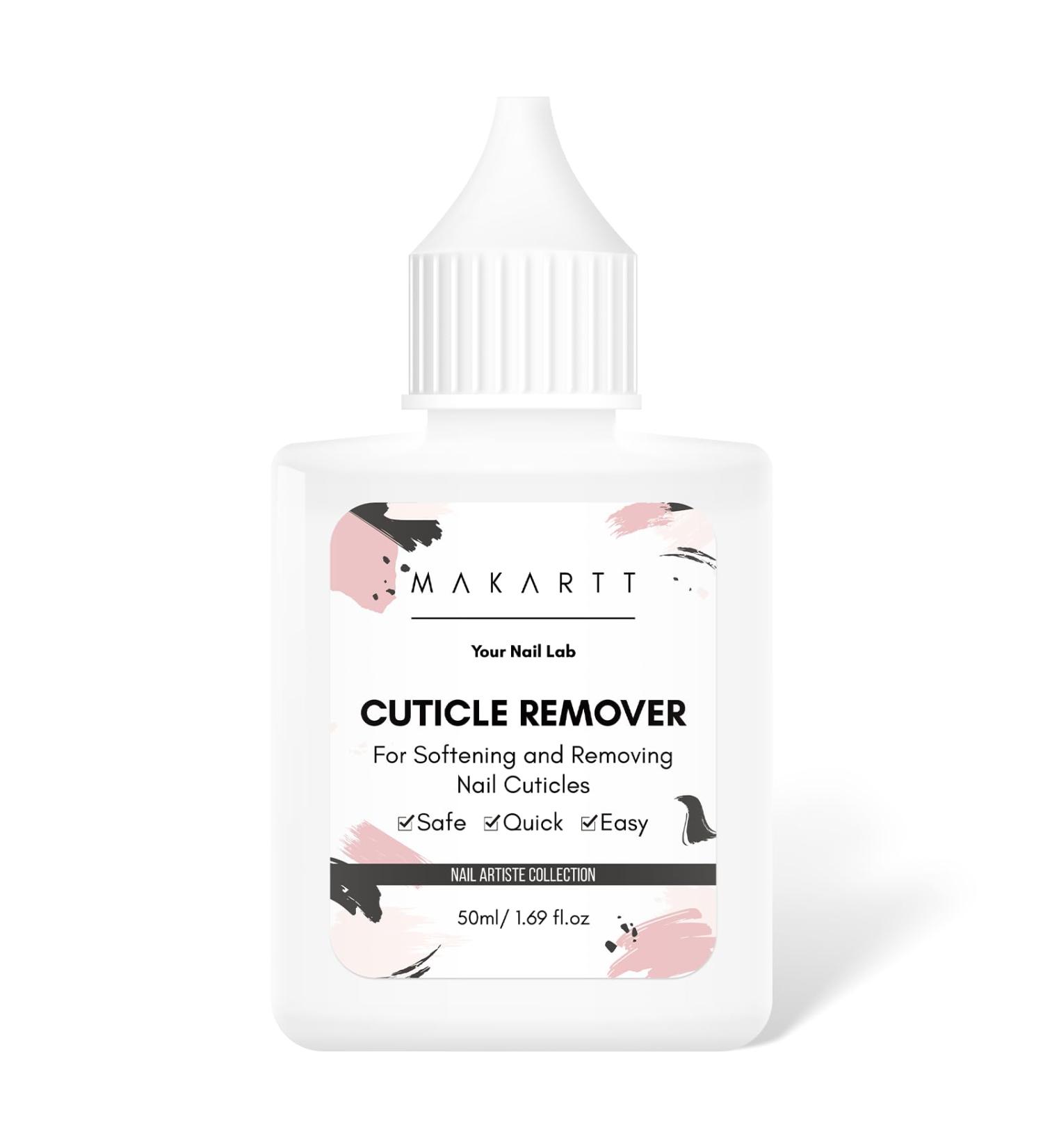 Makartt Cuticle Remover Liquid - 50ml Professional Cuticle Softener for Salon Quality Manicure & Pedicure | Instant Cuticle Cream & Dissolver for Dry Cuticles - Milk White - Buy Online on GoSupps.com
