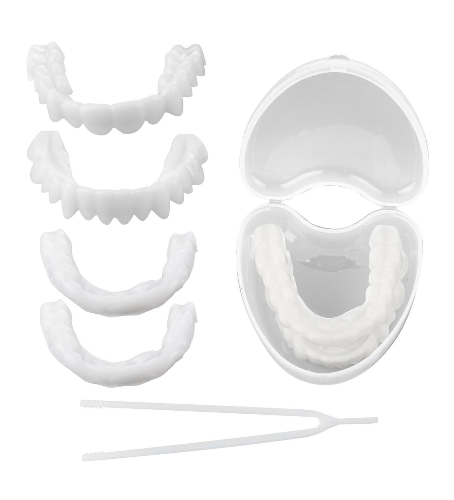 Brigtviee Temporary Prosthetic Teeth - Cosmetic Veneers for Men & Women | Instant Smile Solution with Mini Tweezers - 2 Pairs - Buy Online on GoSupps.com