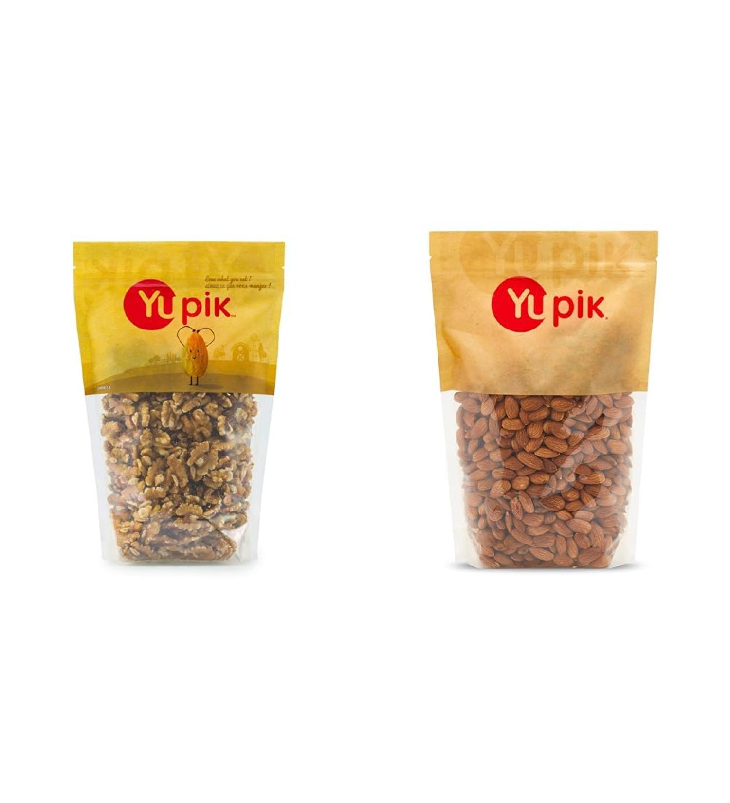 Yupik California Walnut in Halves Nuts 1Kg & Natural Supreme California Almonds 1Kg 1 kg (Pack of 1) Walnut + California Almonds - Buy Online on GoSupps.com