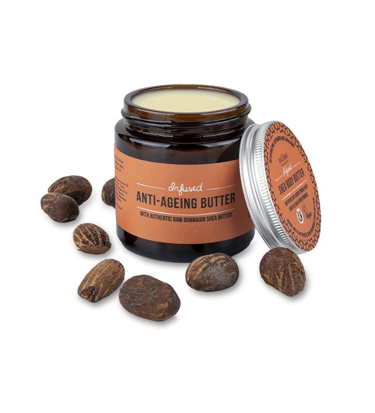 Infused Shea Body Butter. Our Special Anti-Ageing Formula with Buriti Oil and Evening Primrose Oil - Buy Online on GoSupps.com