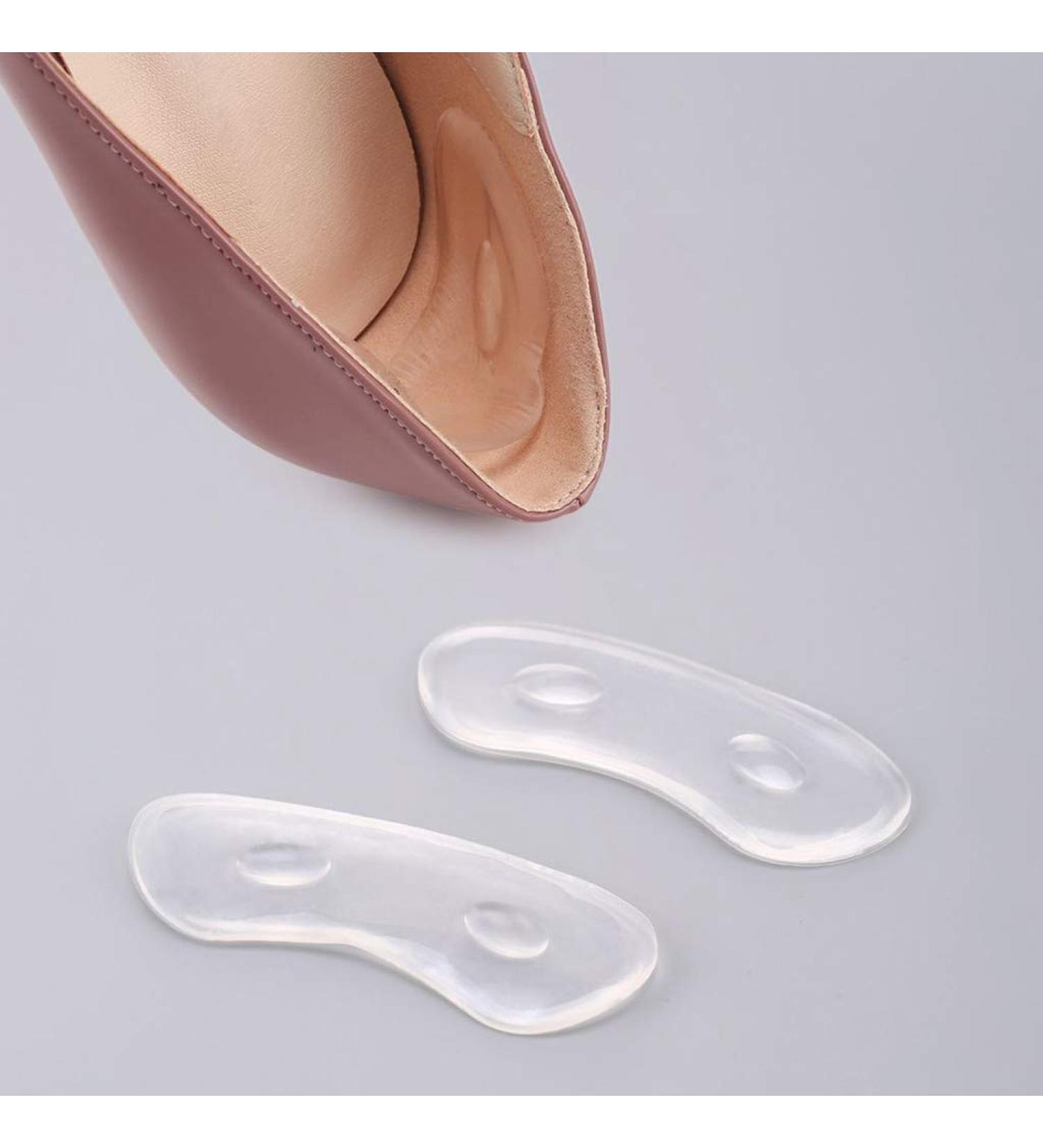 5 Pairs Thick Gel Cushion Shoe Liners for Heel Pain Relief | Premium Self-Adhesive Clear Dersen Inserts - Buy Online on GoSupps.com