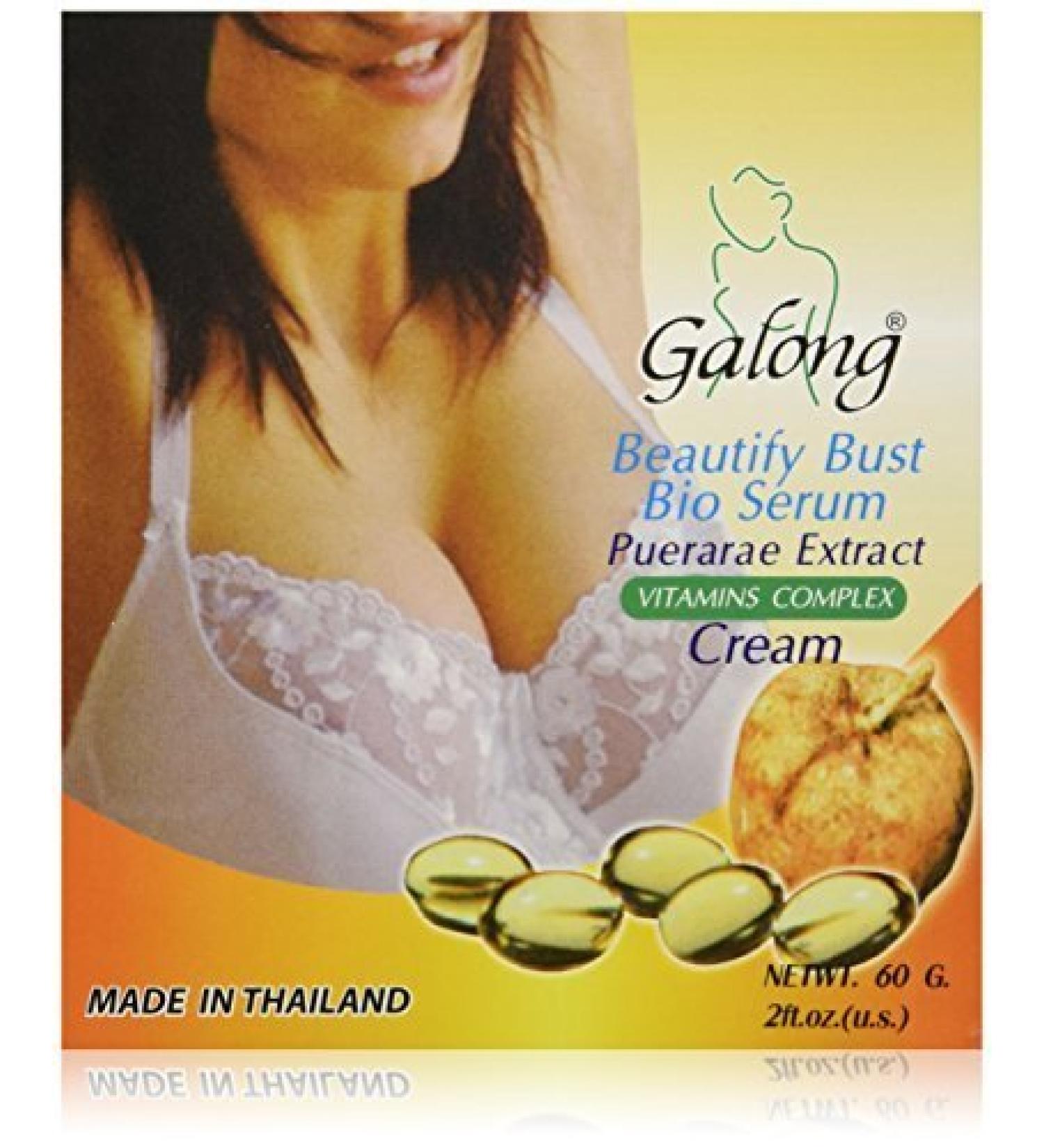 Galong Pueraria Mirifica Bio Serum Bust Enlargement Firming Cream Natural Herbal Firming Cream Creme (Firm Cream Breast from a to F Cup) X 1 Box