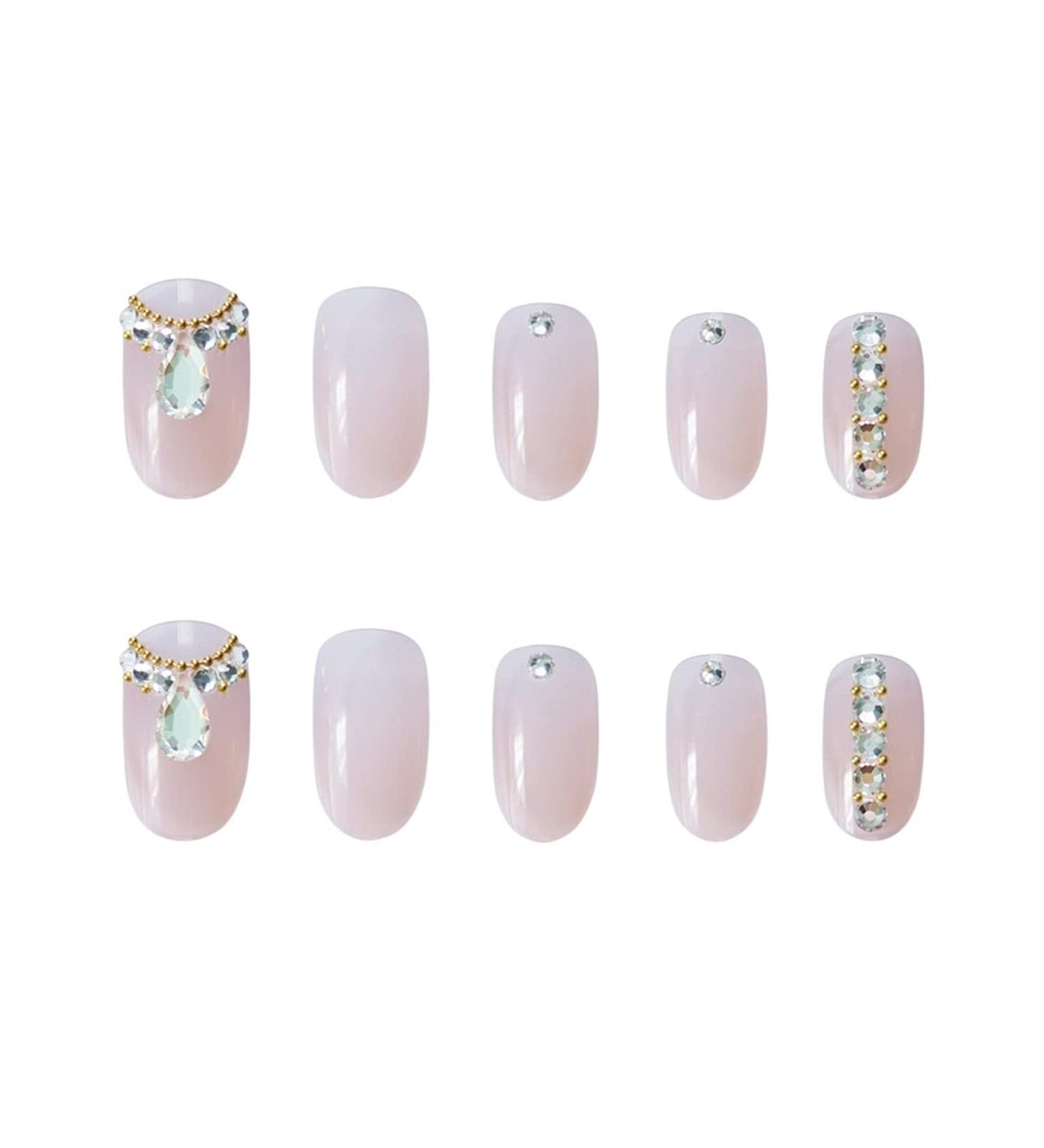 Chtom lady Water drops fake fingernails wearing a nail sticker 1 tablet sticker 24 pieces