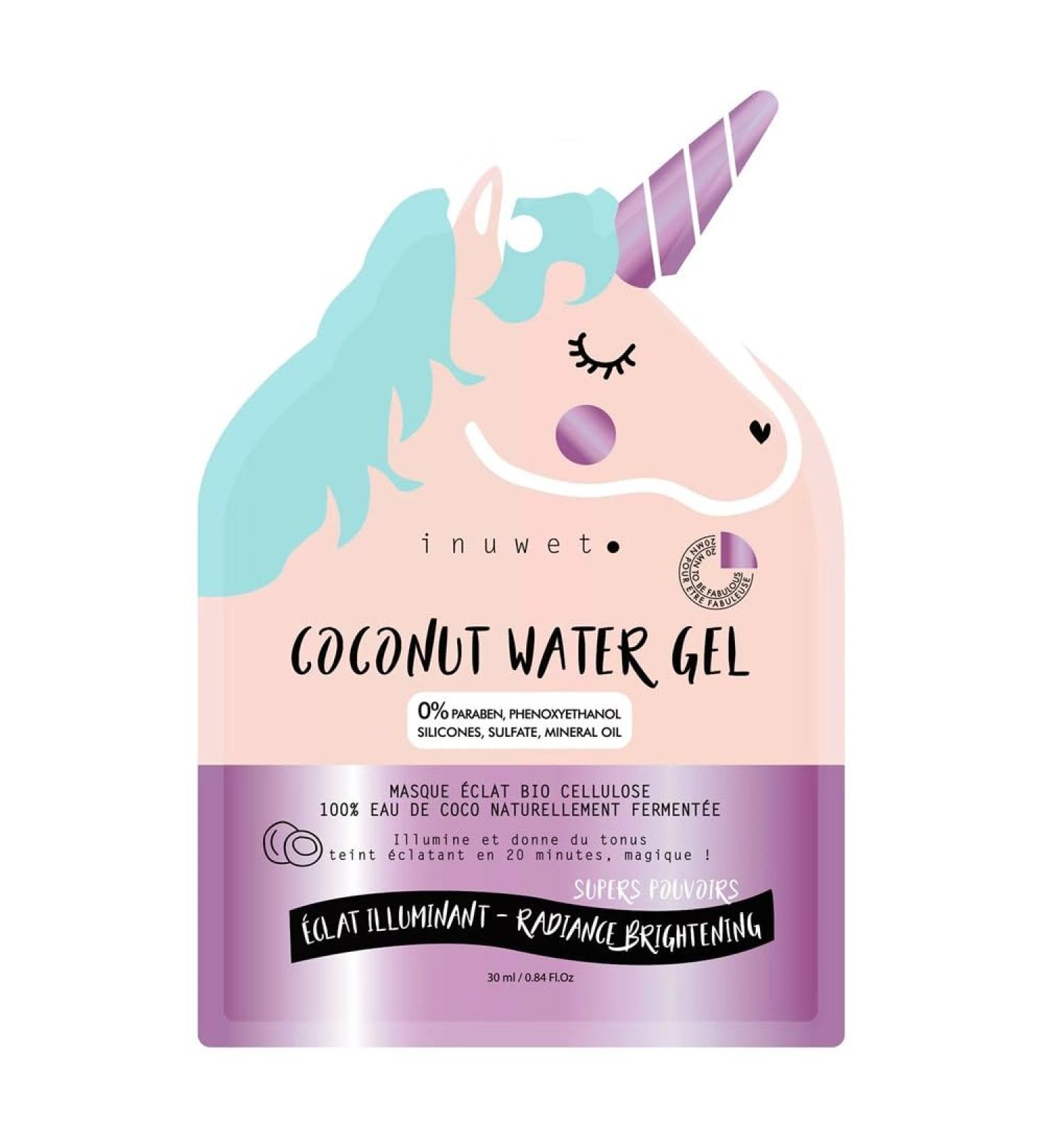 Inuwet Coconut Water Gel organic radiance face mask 30ml