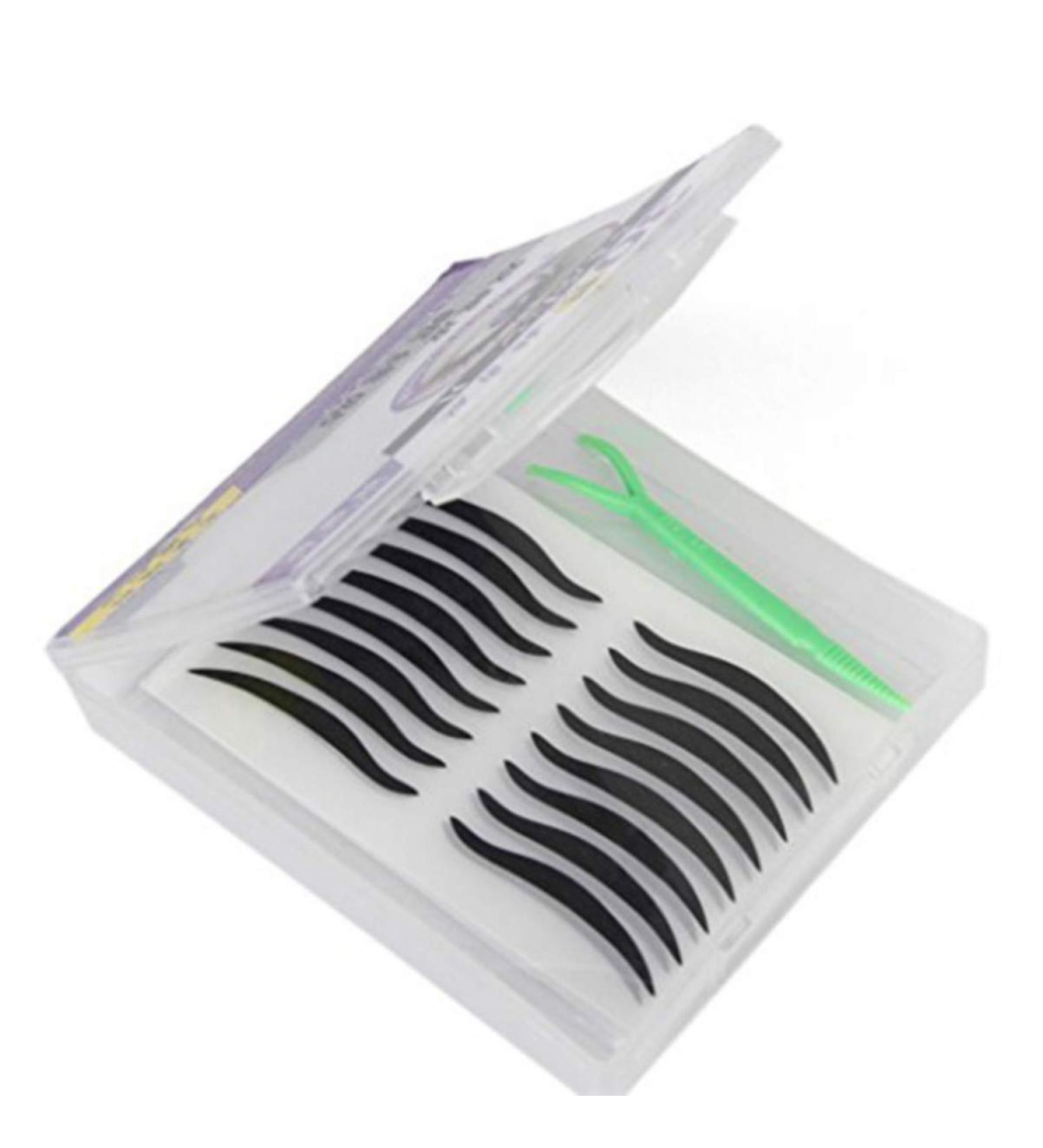Healvian 80 Pairs Eyeliner Eyeshadow Sticker Eyeliner Sticker with Eyelashes Reusable Eyelid Stickers Black - Buy Online on GoSupps.com