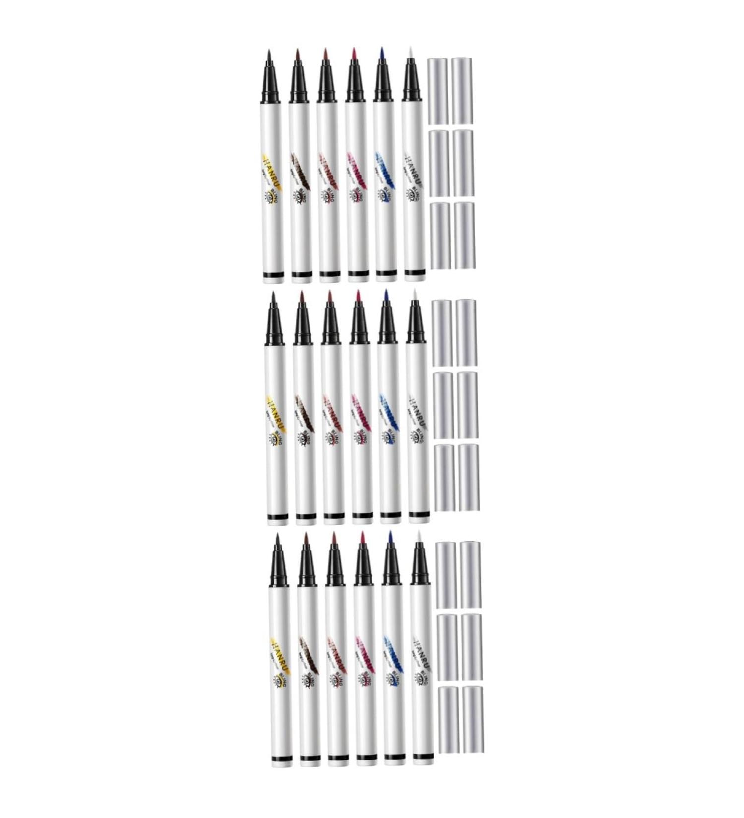 TOVINANNA 18 Pcs Colorful Eyeliner Pen White Eye Liner Colored Eyeliner Pencils Abs Miss No Smudge Set - Buy Online on GoSupps.com