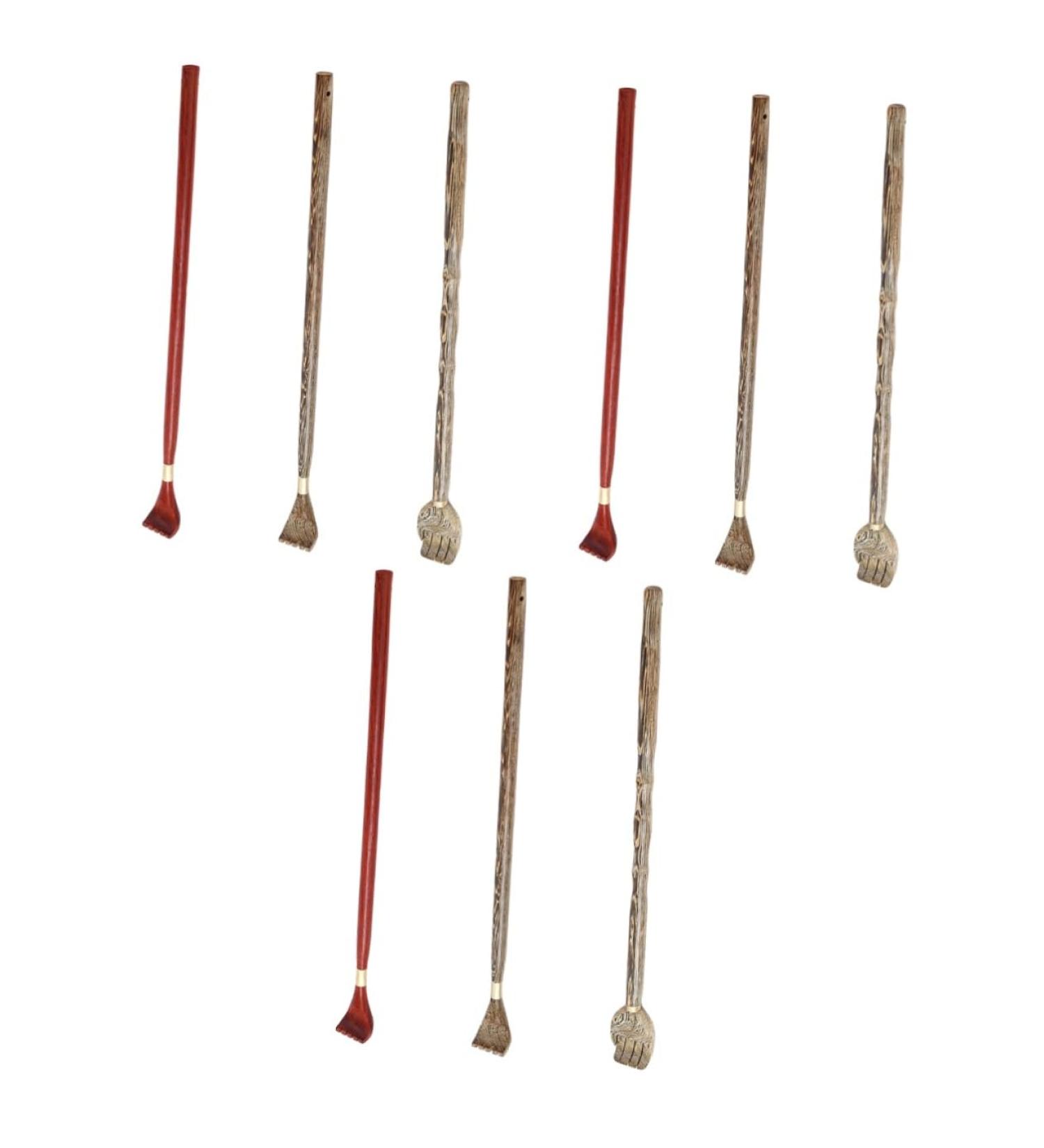 TOVINANNA 9-Piece Sustainable Wood Back Scratching & Massage Tool Set - Relieve Itching with Elegant Wenge Design - Buy Online on GoSupps.com