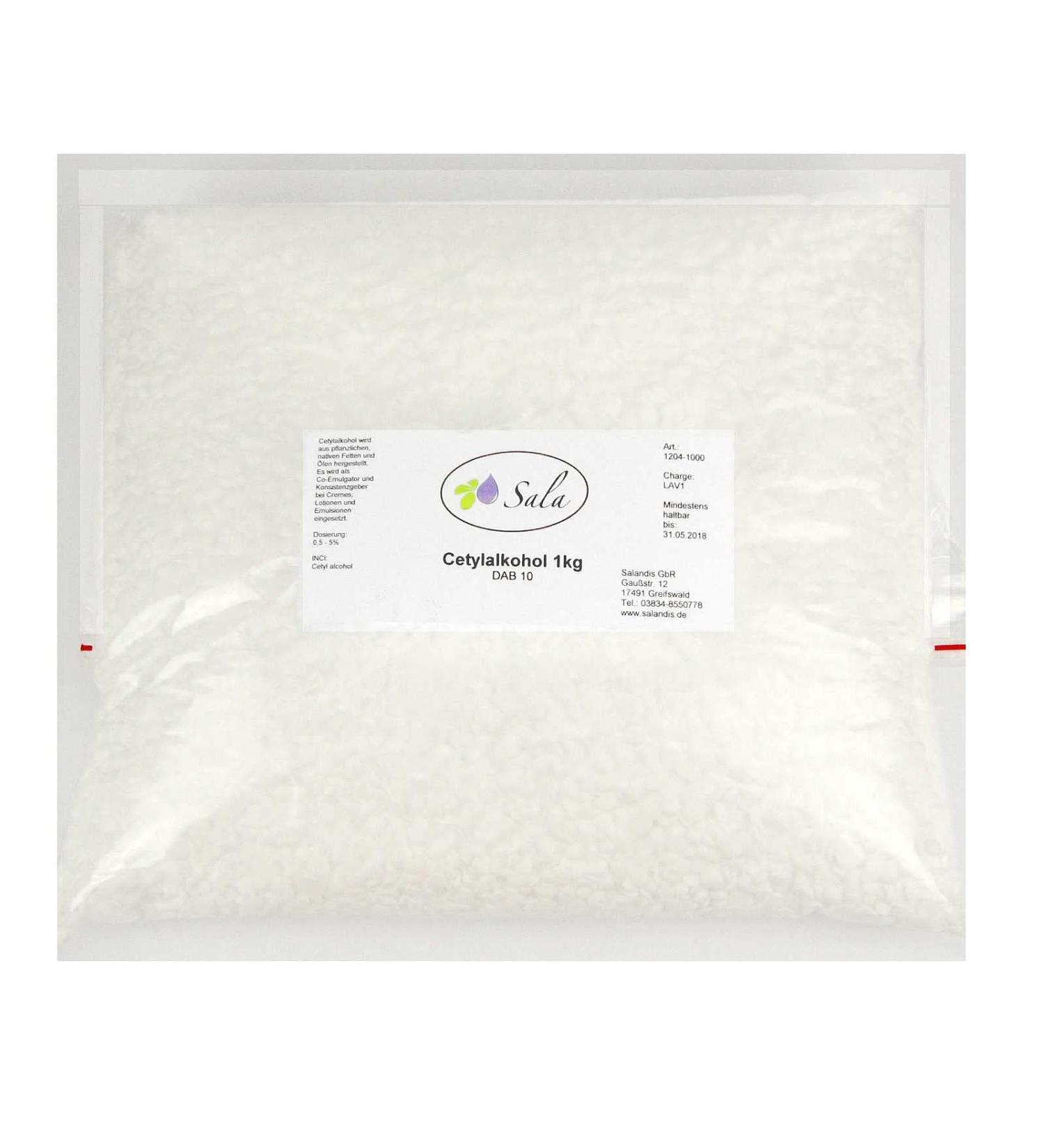 Sala Cetyl Alcohol Fatty Alcohol DAB 1 kg 1000 g Bag