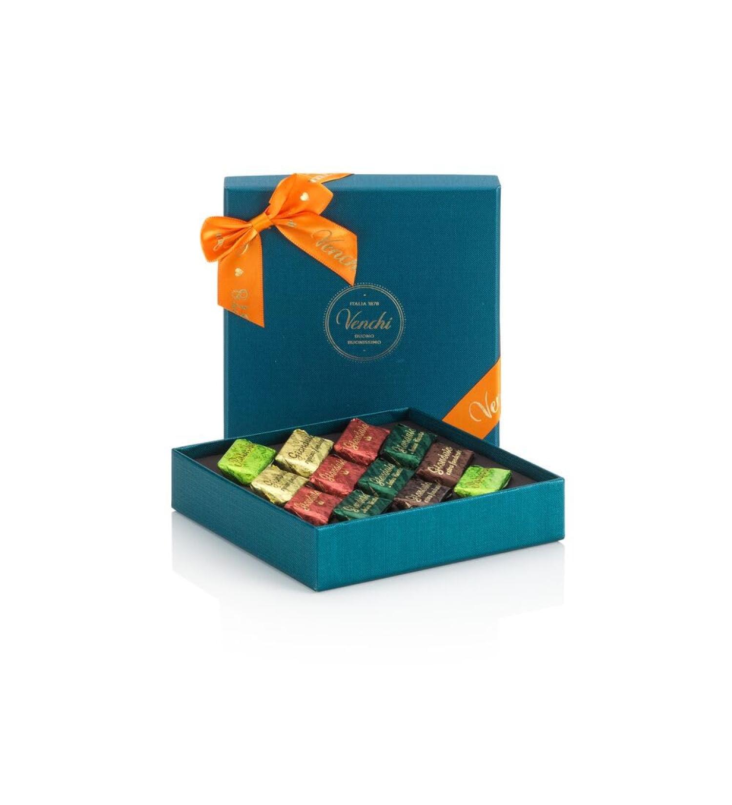 Venchi - Murrine Collection - Blue set with assortment of Gianduiotti 110g - Piedmont Hazelnuts IGP - Gluten free - Gift idea - Buy Online on GoSupps.com