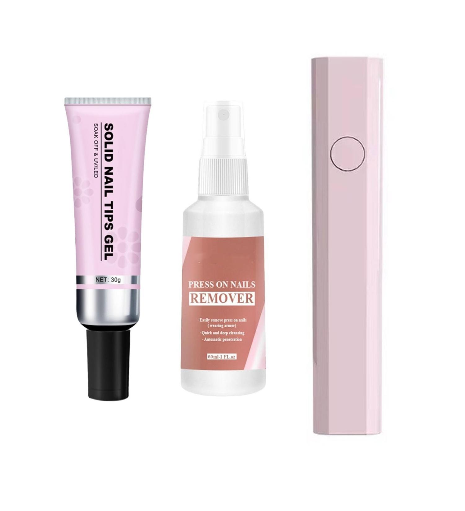 Lulou Magic Solid Nail Glue Kit 3-In-1 Nail Art Kits Solid Nail Glue Gel for Nail Tip Press on Nails Strong Adhesive Solid Nail Tips Gel For Nail Art (2 SET) - Buy Online on GoSupps.com