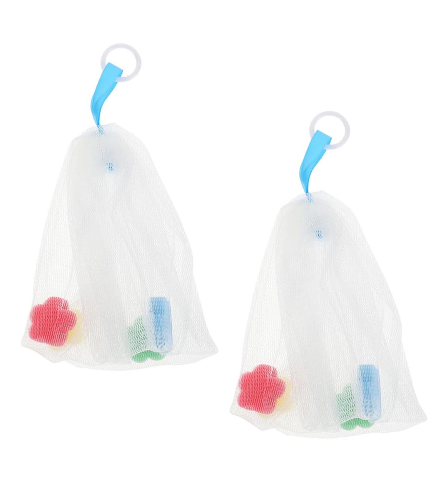 Healeved 4 Pcs Foaming Net Bubble Soap Cleaning Soap Face Cleansing Foam Maker Bar Soap Bag or White - Buy Online on GoSupps.com