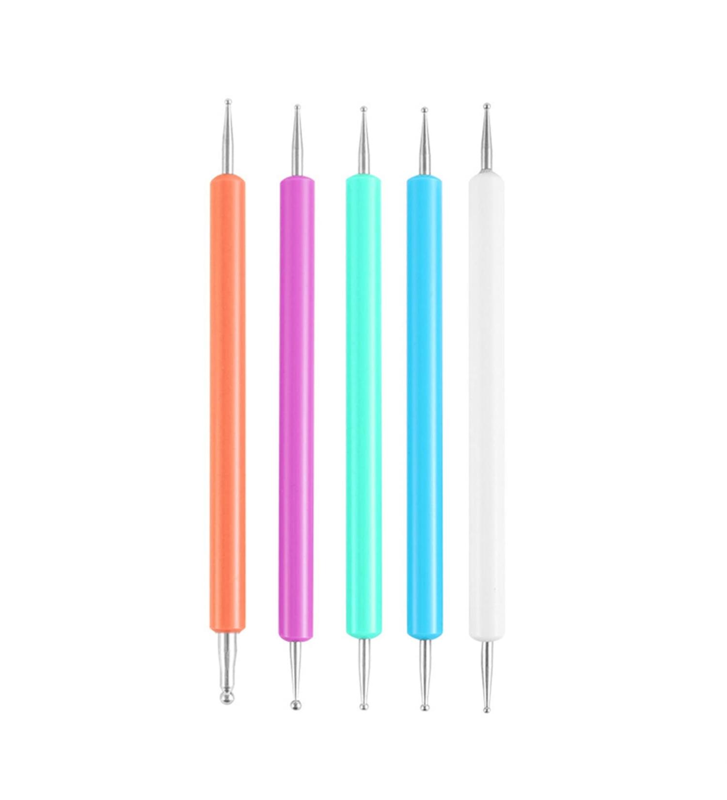 Saterkali Women Nail Dotting Pen Professional Nail DIY Portable Waterproof Nail Art Pen compatible with Women Multicolor - Buy Online on GoSupps.com