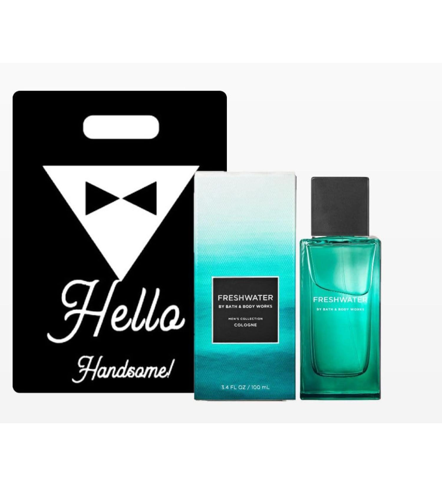Freshwater Cologne - White Barn - Bath/Body Work - Men's Collection - 3.4 fl oz / 100 mL and Gift Bag HELLO HANDSOME