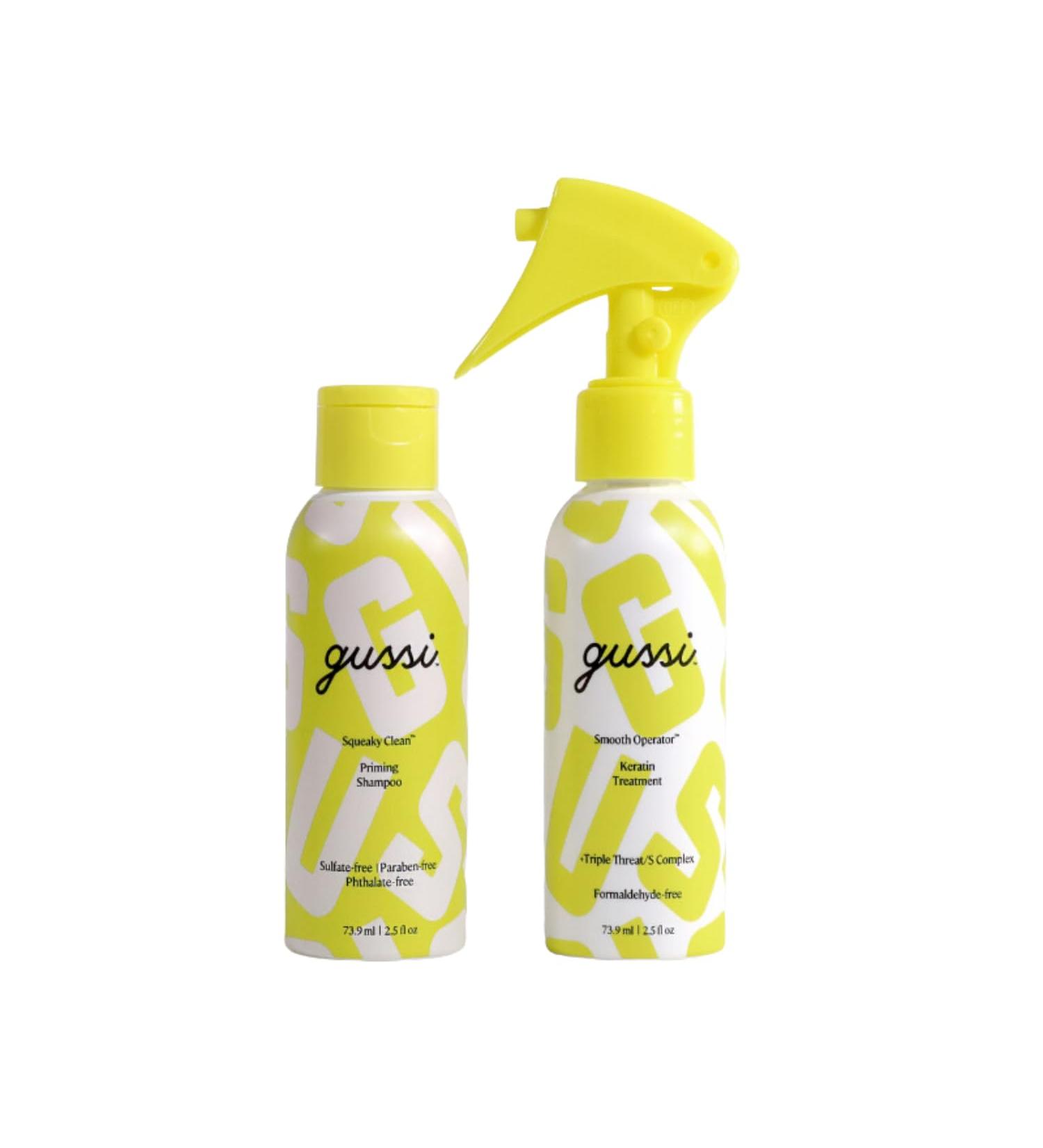 GUSSI HAIRCARE Keratin Treatment Kit | Hair Repair for Damaged & Frizzy Hair | Includes Priming Shampoo - 2.5 Fl Oz - Buy Online on GoSupps.com