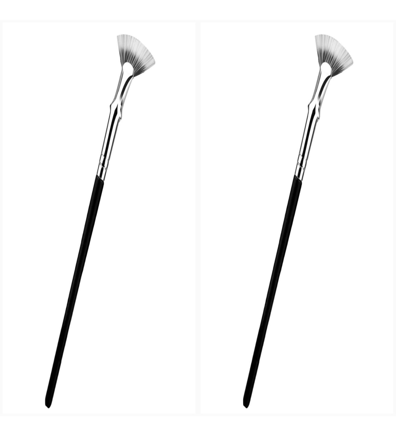 2 Lash Fan Brush - 120 Folded Fan-shaped Brush with Soft Double-layer Bristles | Eyelash Lash Wand Brush for Natural Lifted Effects and Enhanced Lower Lashes No Smearing Clumping 2pc - Buy Online on GoSupps.com