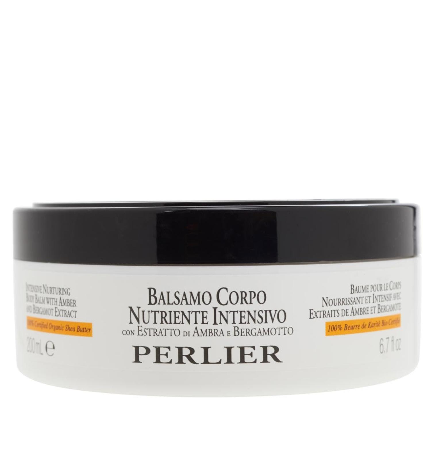 Perlier Amber & Bergamot Intensive Nourishing Body Balm with Shea Butter 6.7 fl oz