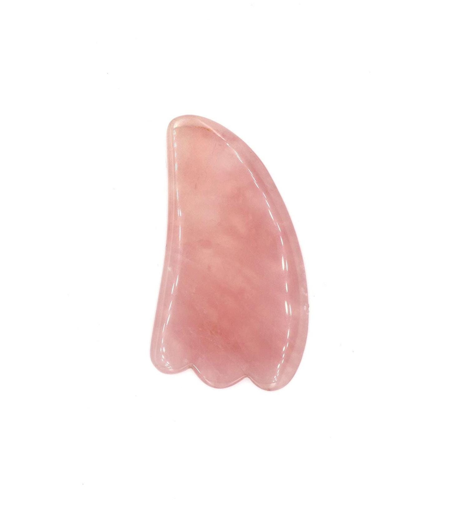 Natural Pink Rose Quartz Gua Sha Board for Spa & Acupuncture Therapy | Face Lift & Puffiness Reduction Tool - Buy Online on GoSupps.com