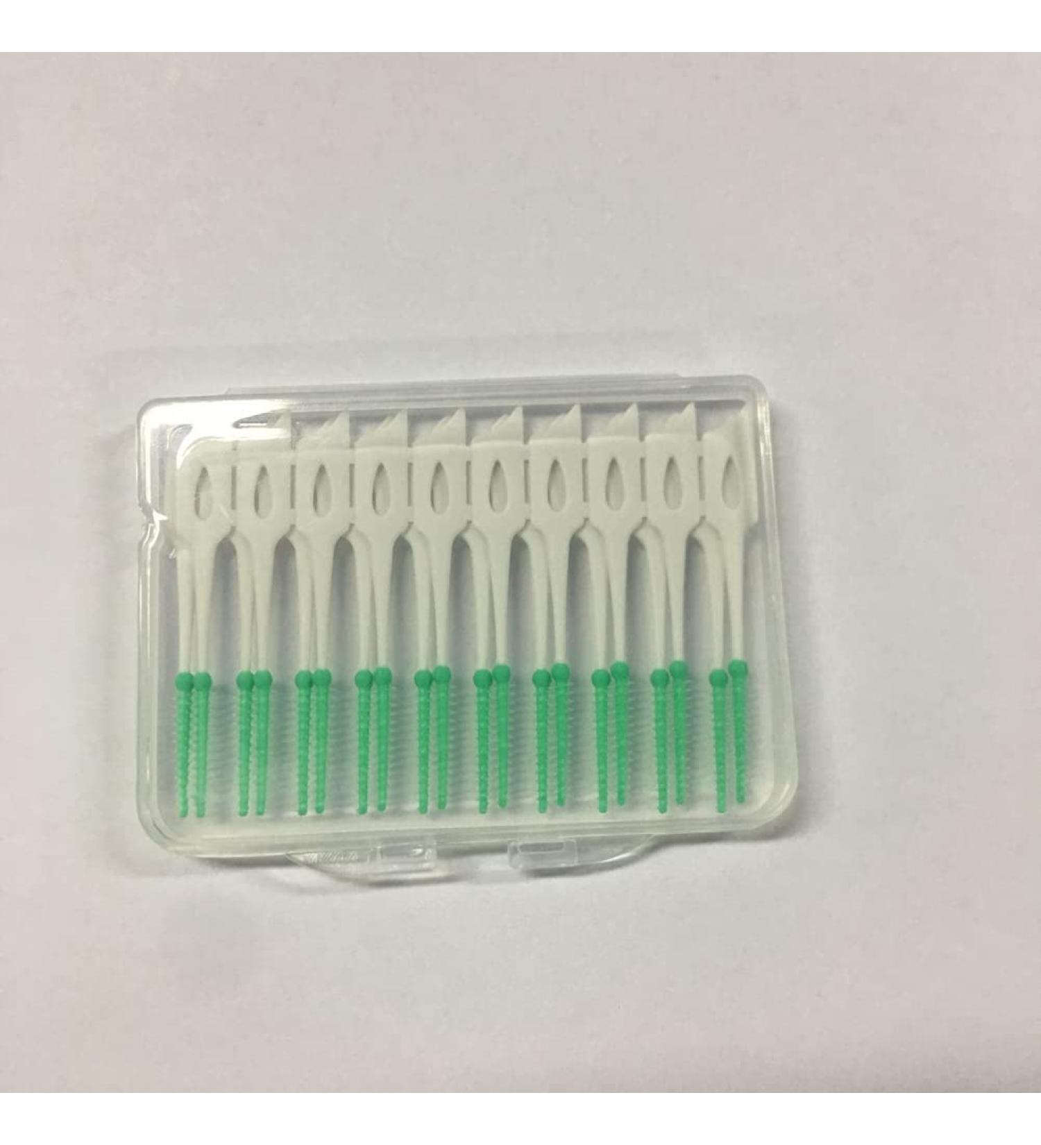 Verdant Touch Dental Cleaning Tool - Disposable Silicone Interdental Brushes 20 Pack for Teeth Cleaning & Dental Floss - Buy Online on GoSupps.com