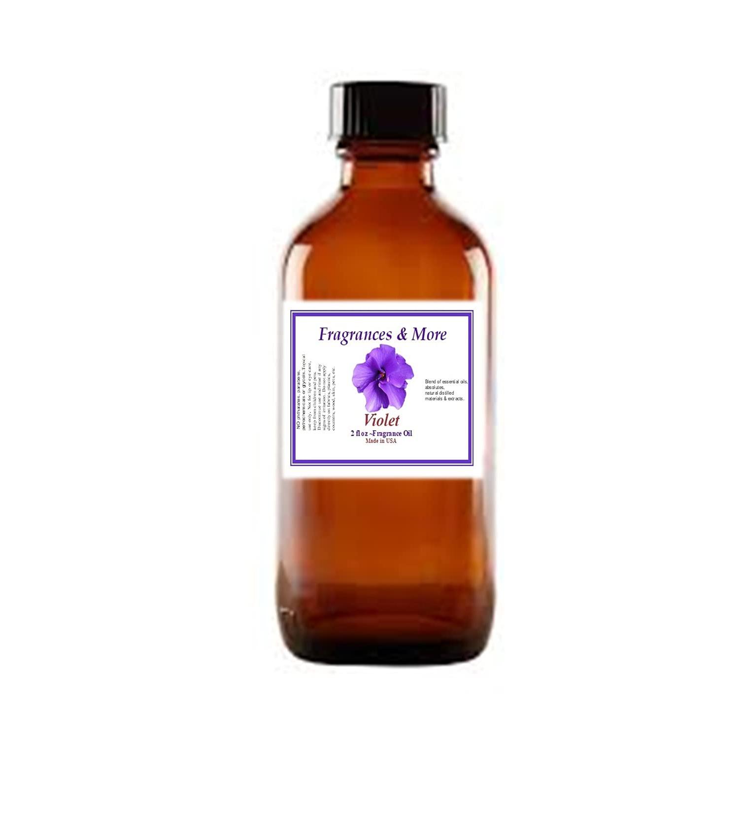Violet Fragrance Oil for Soap & Candle Making | 2oz Amber Glass Bottle | Essential Oil for Diffusers | 2 Fl Oz (Pack of 1) - Buy Online on GoSupps.com