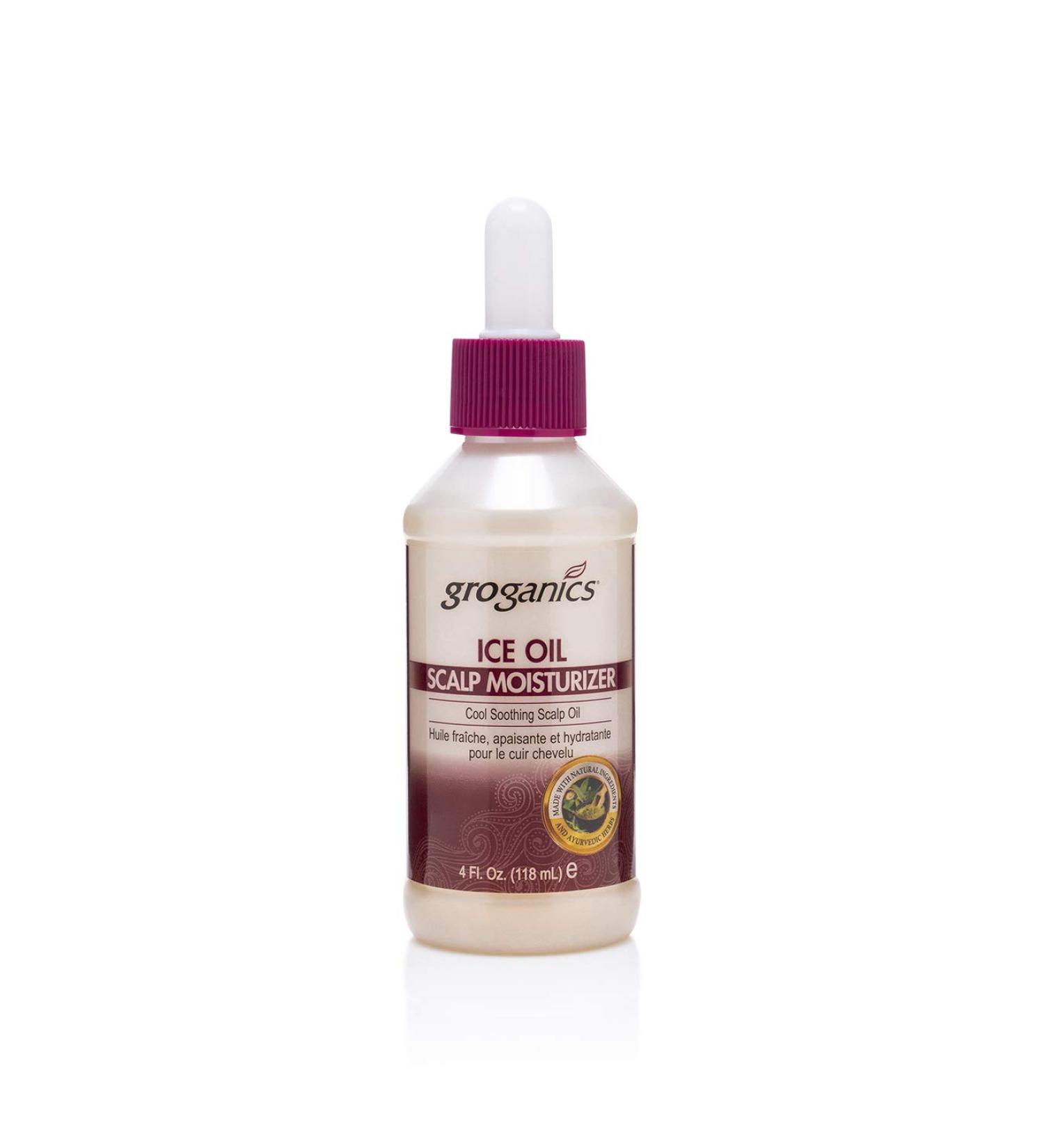 Groganics Ice Oil Scalp Moisturizer 4 oz - Hydrating Solution for Dry Scalp - Buy Online on GoSupps.com